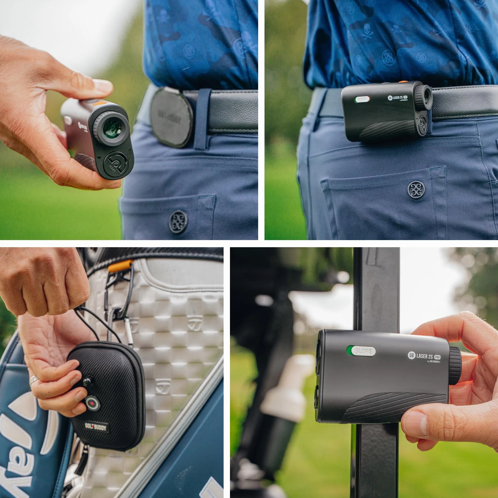 GolfBuddy GB Laser 2S Pro Télémètre de Golf avec Pente, portée de 2 à 1 093 mètres, détecteur de Broches, Mode Budder, Scan et Triangulation, télémètre précis pour la précision, léger 161 g