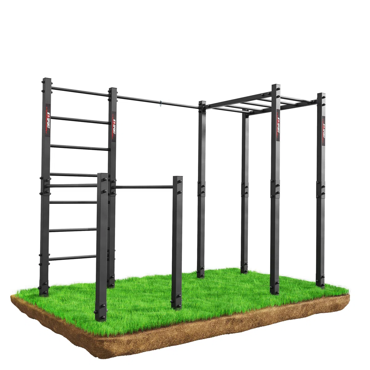 K-Sport: Calesthenics Station d'extérieur avec barre de traction stationnaire et station Dip Charge maximale : 175 kg I Station de musculation résistante, Made in EU