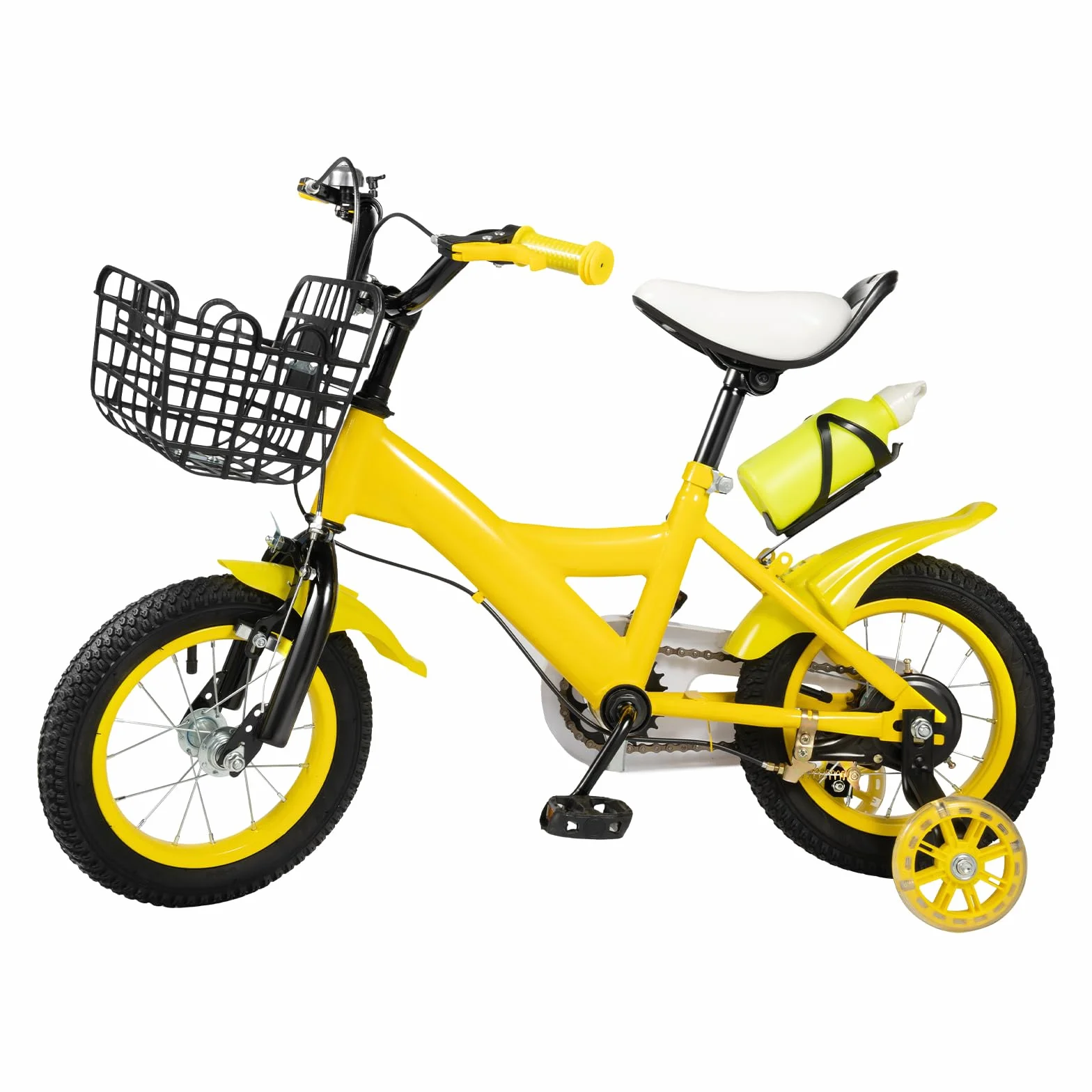 Vélo enfant 2-4 ans roues stabilisatrices frein double siège réglable hauteur 80-95 cm
