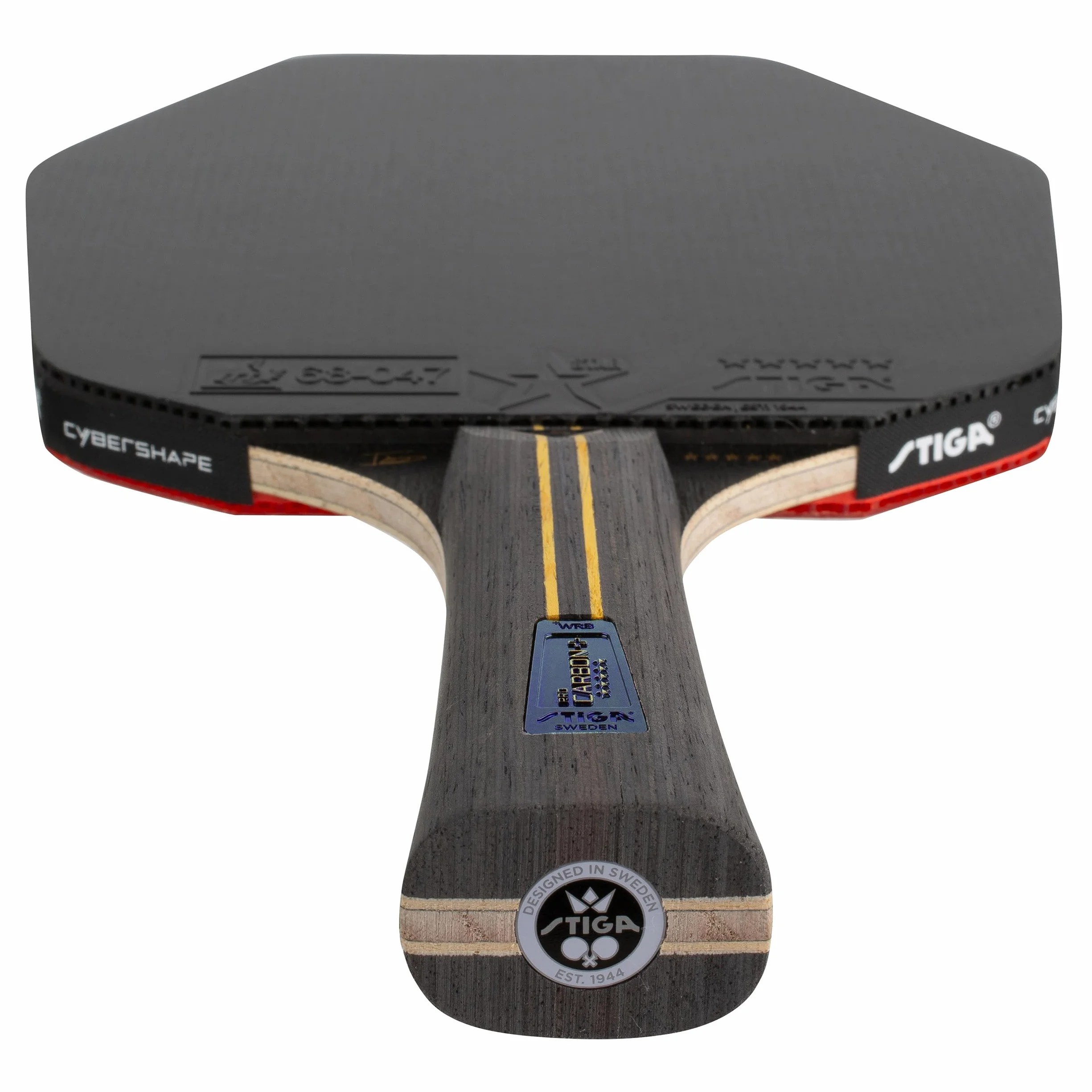 STIGA Pro Carbon Plus Cybershape Truls Edition Raquette de Ping-Pong 5 étoiles, Sweet Spot Plus Grand, Technologie Touch Carbon, Revêtements STAR5 approuvés ITTF