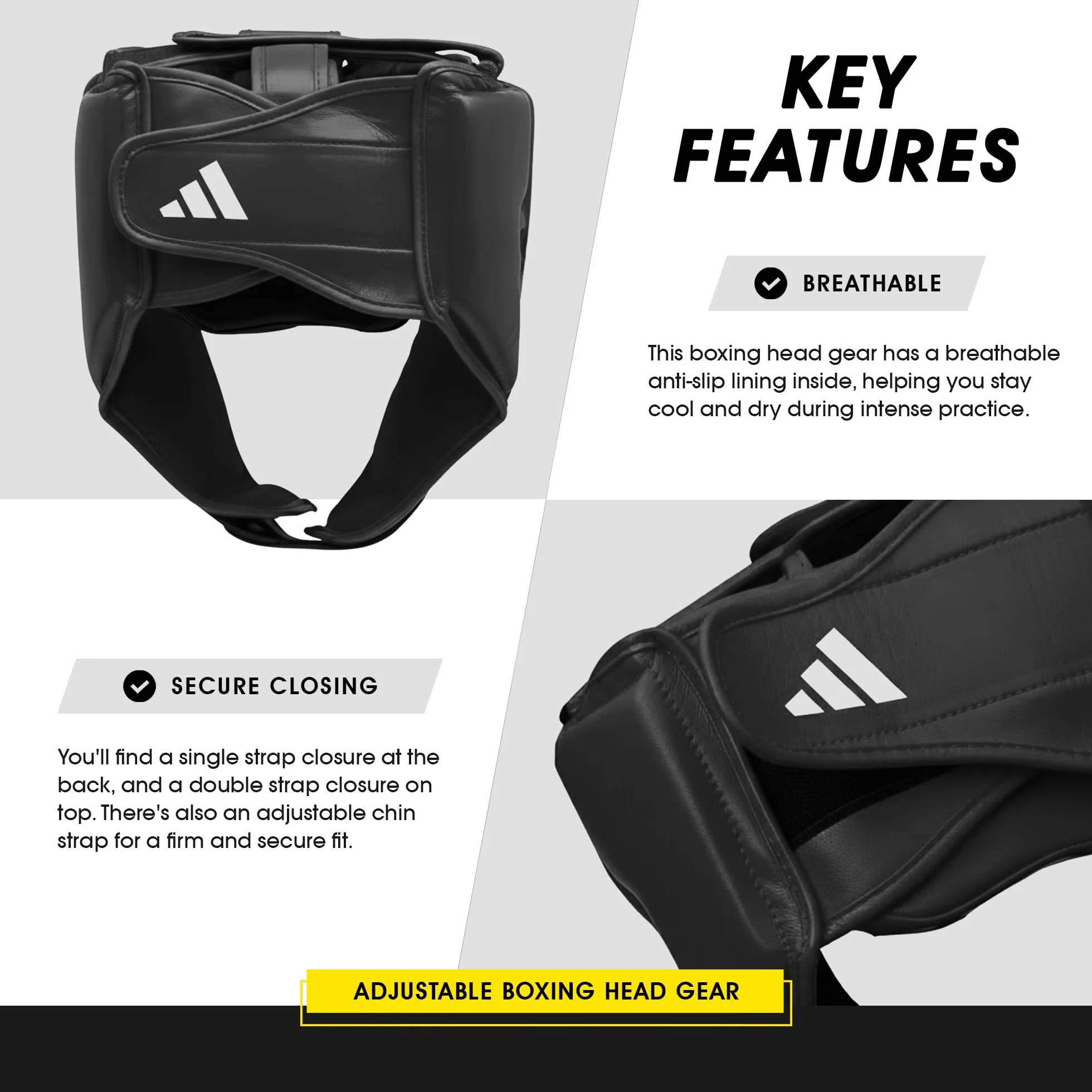 adidas Unisexe - Adulte Hybrid 50 HG Casque de Protection, Noir, XL