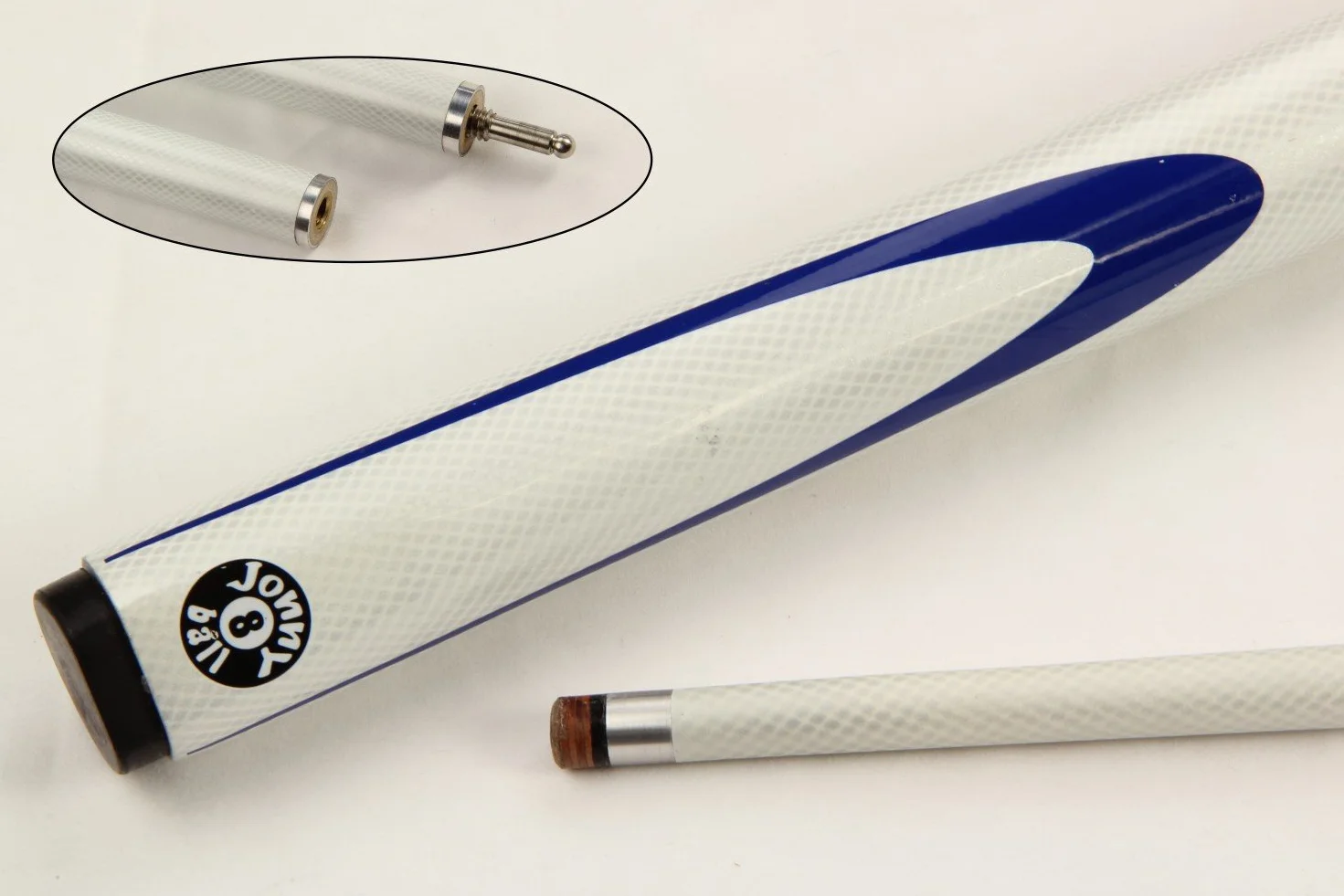 57 "Enfer Blanc 2 Section Graphite Snooker Billard – 9mm Pointe