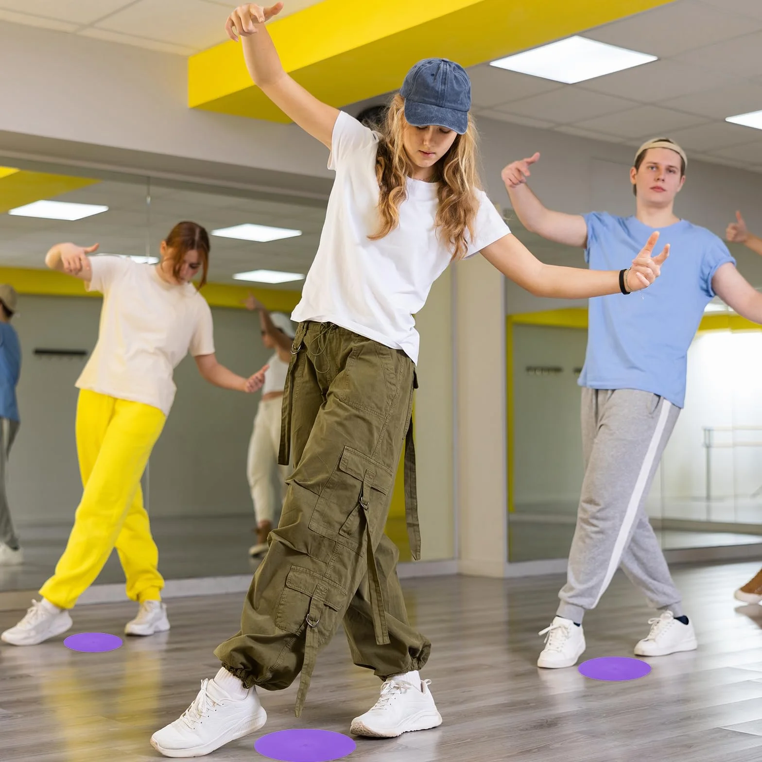 PATIKIL Marqueurs de Repérage 9 Pouces, 12 Pièces Cônes Plats Antidérapants pour Gymnase Entraînement de Vitesse, Violet