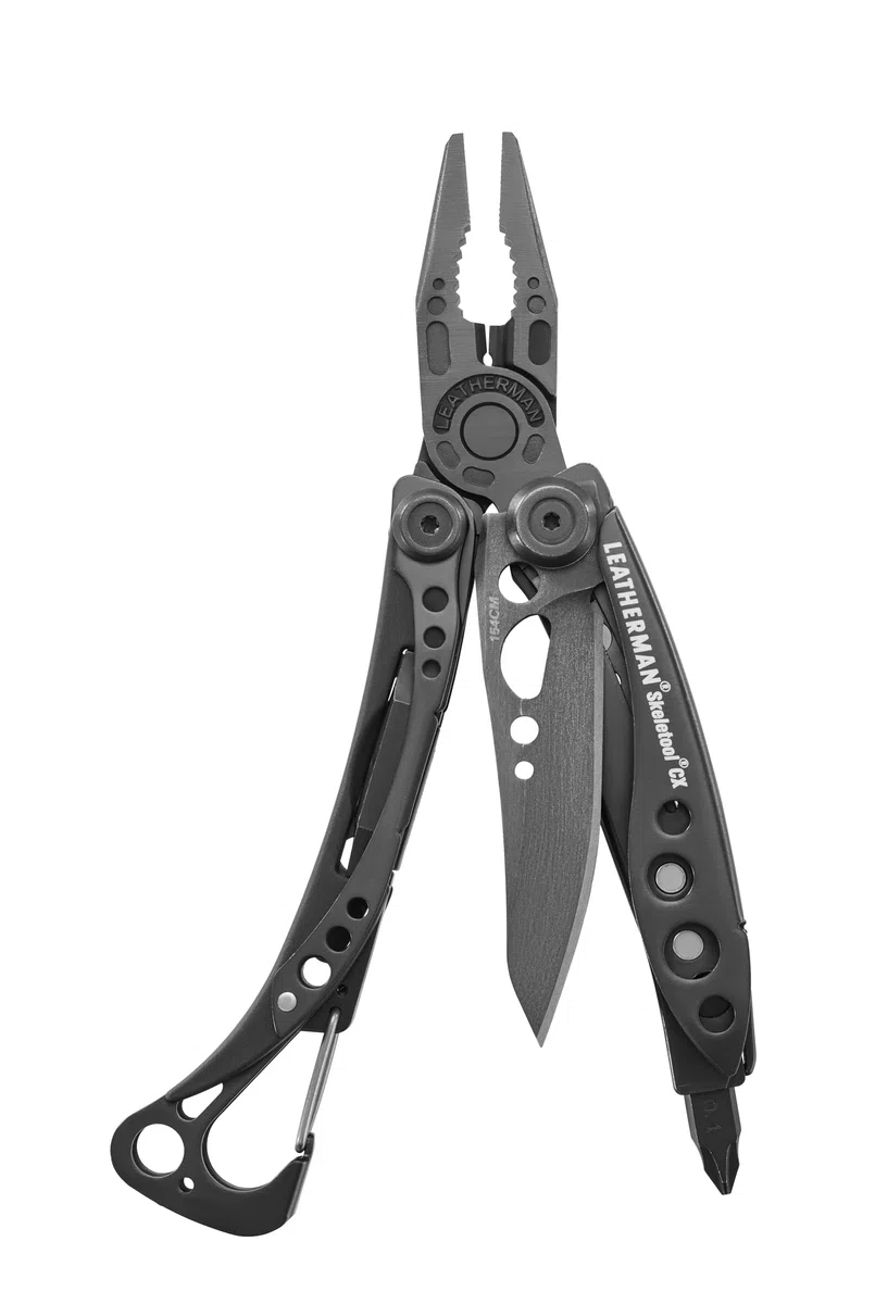 Leatherman Skeletool CX - Outil Multifonction 7-en-1 pour le Camping et la Survie - Acier inoxydable - Onyx