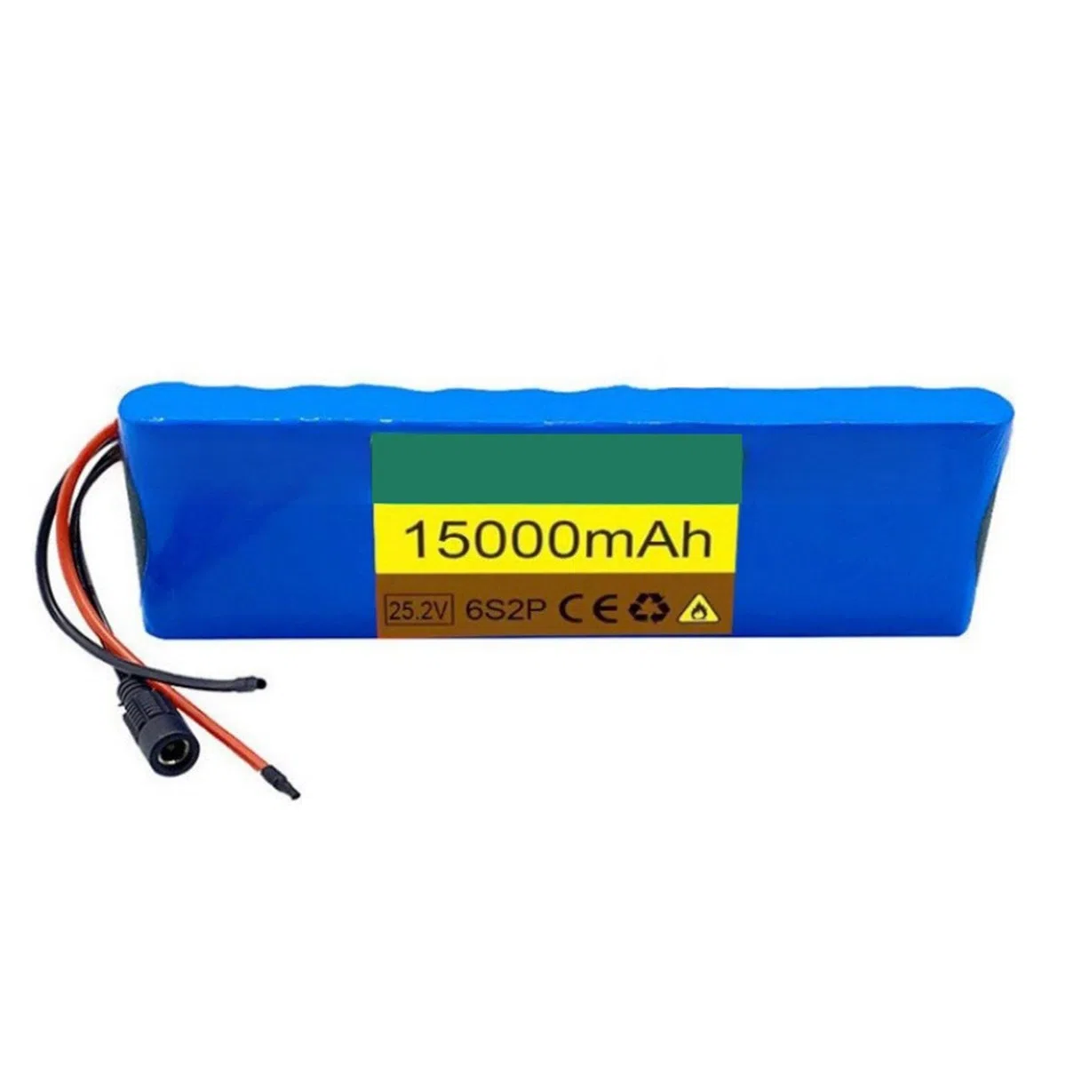 24V 15AH 6S2P Batterie Lithium pour Vélo avec Circuit De Protection Intégré Batterie De Remplacement Étanche Au Lithium-ION pour Vélo Électrique avec Chargeur