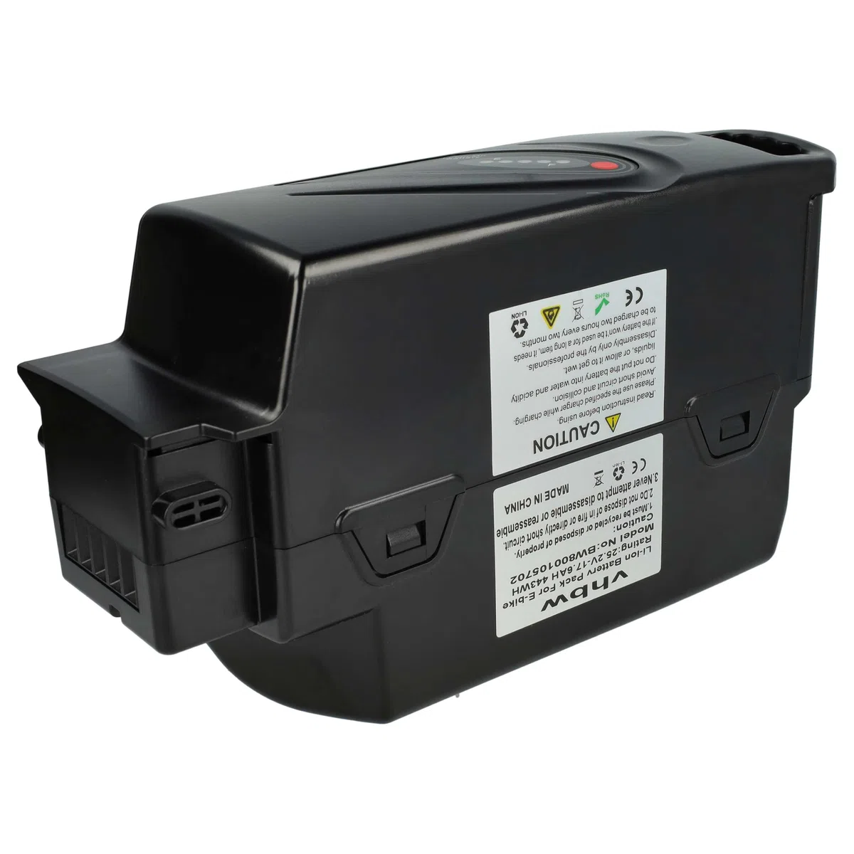 vhbw Batterie Compatible avec Kettler Obra Hybritec, Center LCD Plus NX8, Sport vélo électrique (17,6Ah, 25,2V, Li-ION) - Noir
