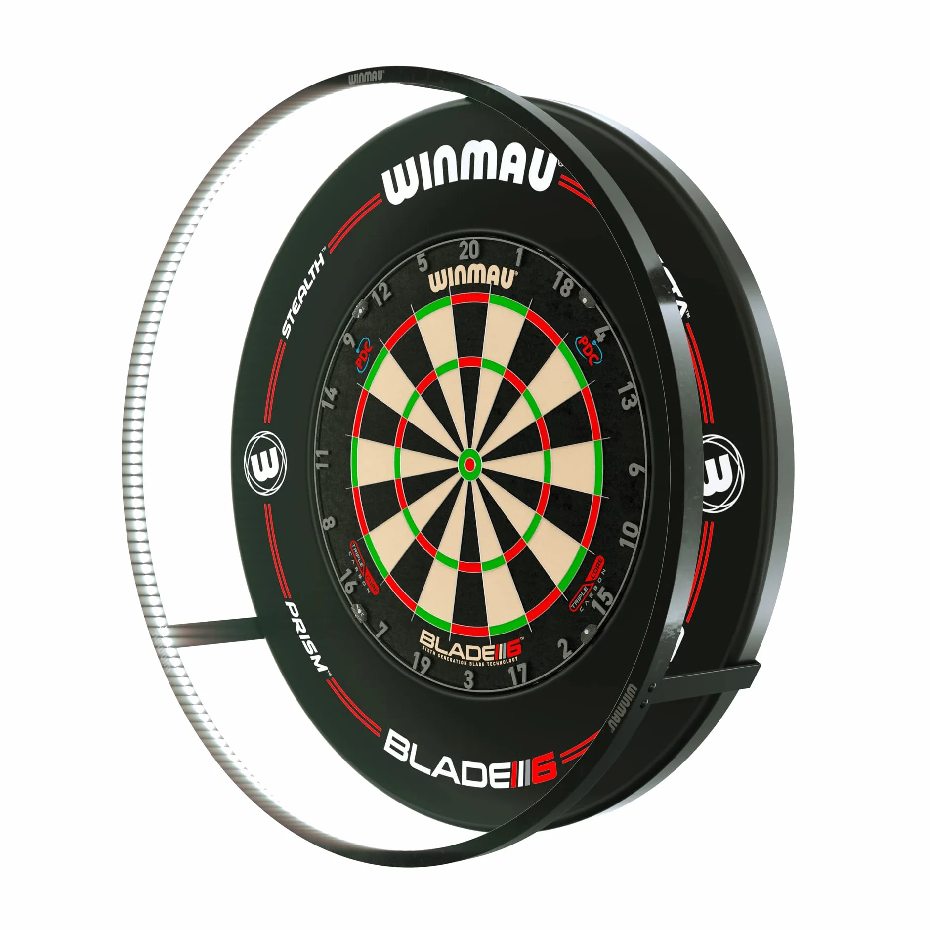 WINMAU Plasma – Éclairage LED pour Cible de Fléchettes | Lumière Dynamique sans Reflet, Compatible Toutes Cibles | Système d'Éclairage Professionnel