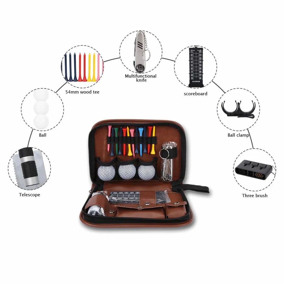 Golf Set Organisateur, Golfeurs Multifonctionnel Ensemble D'Outils De Golf Accessoires