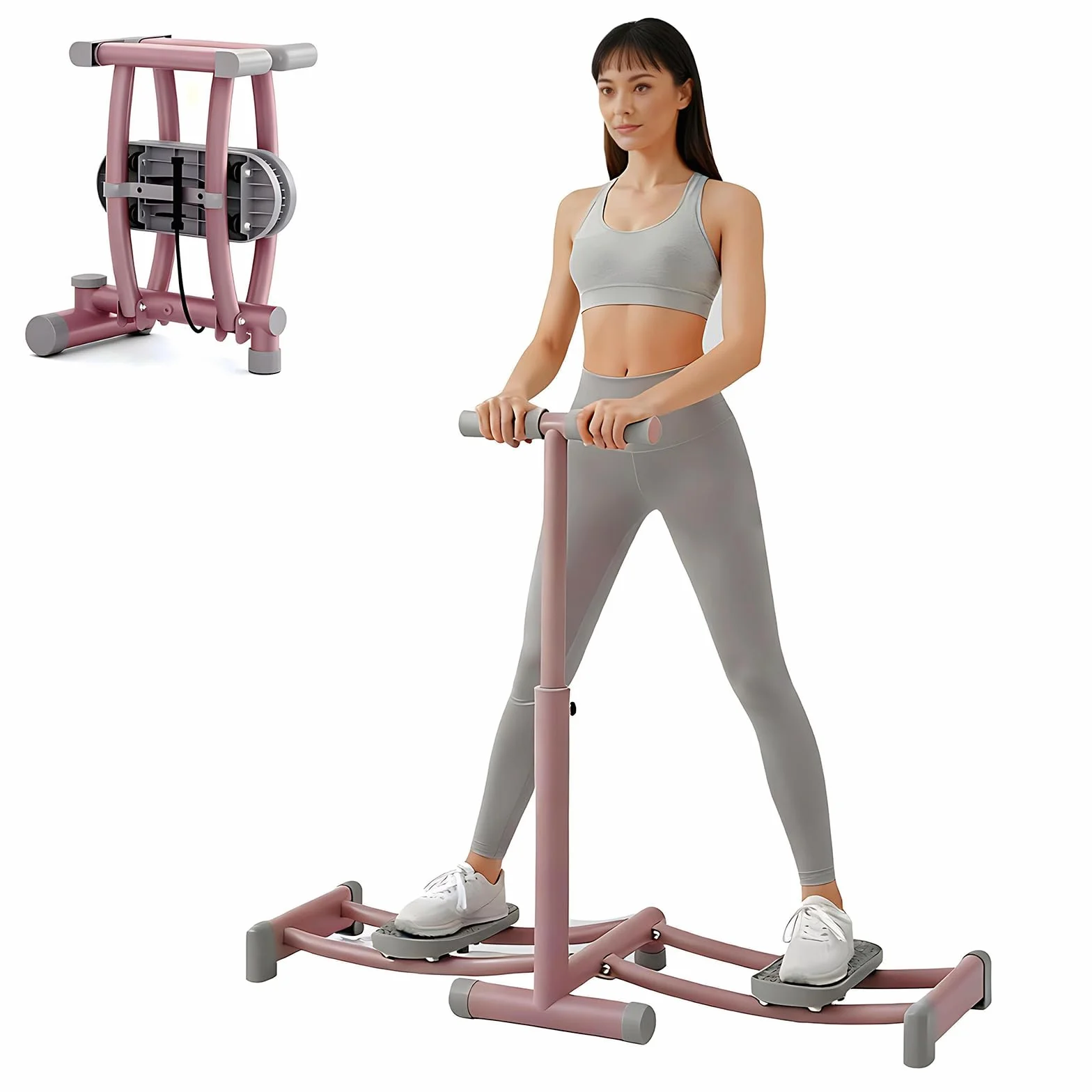 Machine à ski, entraîneur de ski simulé pour le plancher pelvien, appareil d'entraînement réglable en hauteur pour les jambes, le fitness, la musculation, la formation du corps, équipement