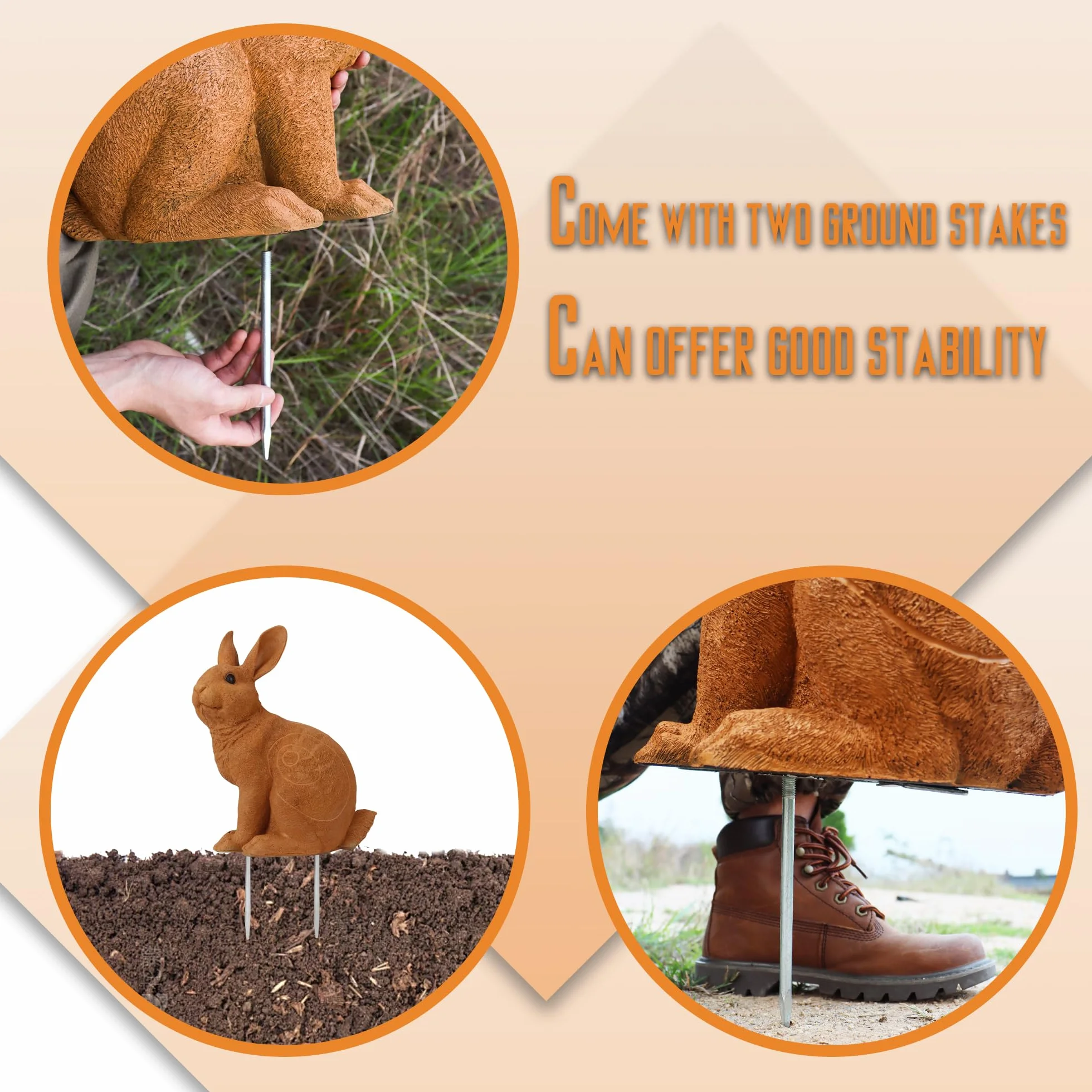 Archery Targets Rabbit 3D Animal Shooter avec support de groupe pour la chasse aux cibles