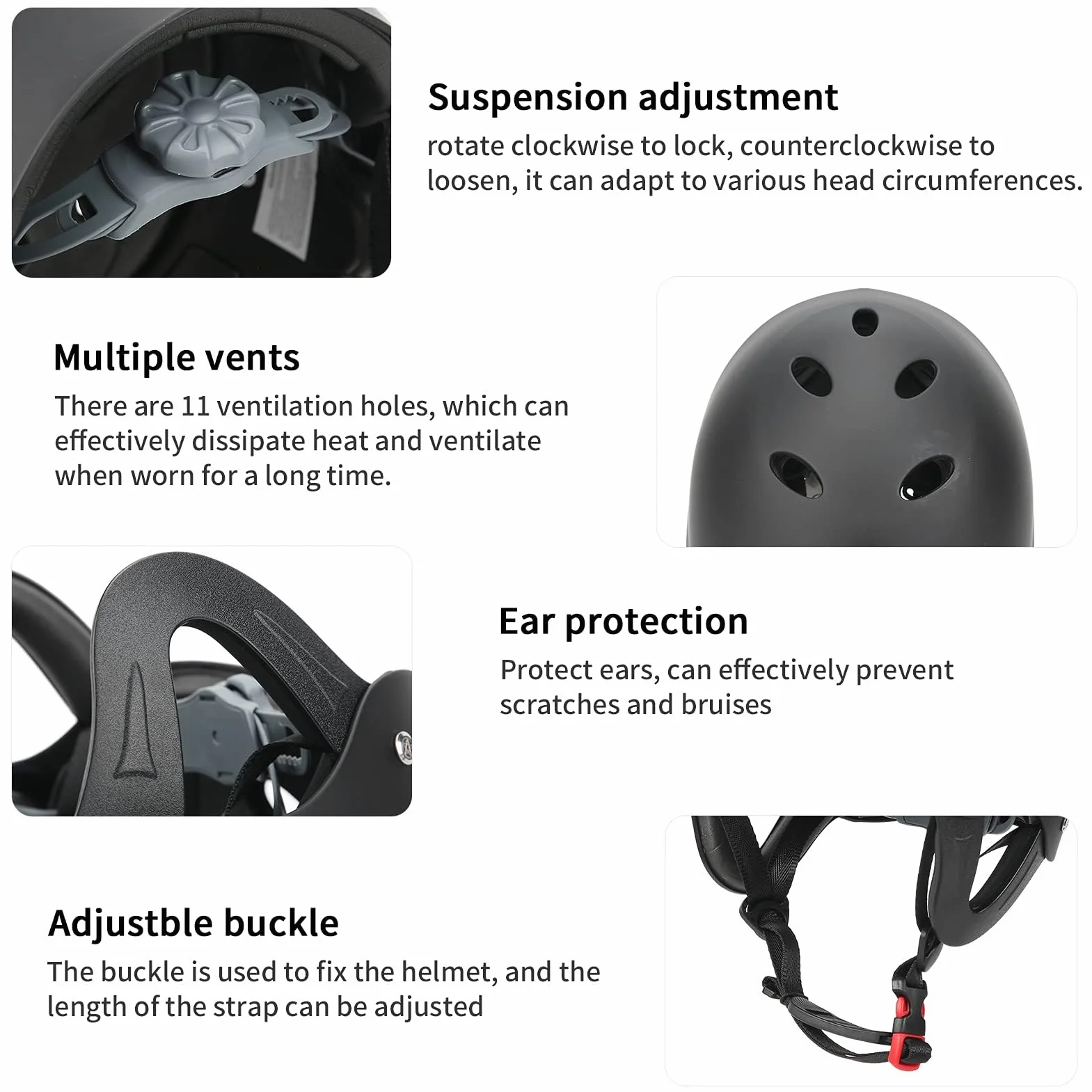 Casque De Sports Nautiques Pour Adultes, Casques Pour Adultes, Casquette De Sécurité Multisports Ultralégère Pour Hommes Et Femmes, Alpinisme, Escalade Et Rivière à la Dérive, Noir Mat