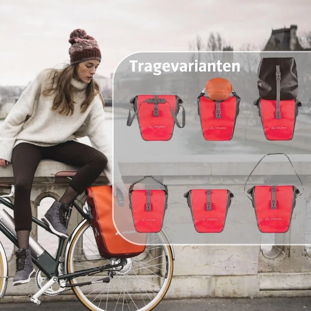VAUDE Aqua Back Sacoche de vélo pour roue arrière - une paire – Volume 48 l - matière bâche sans PVC