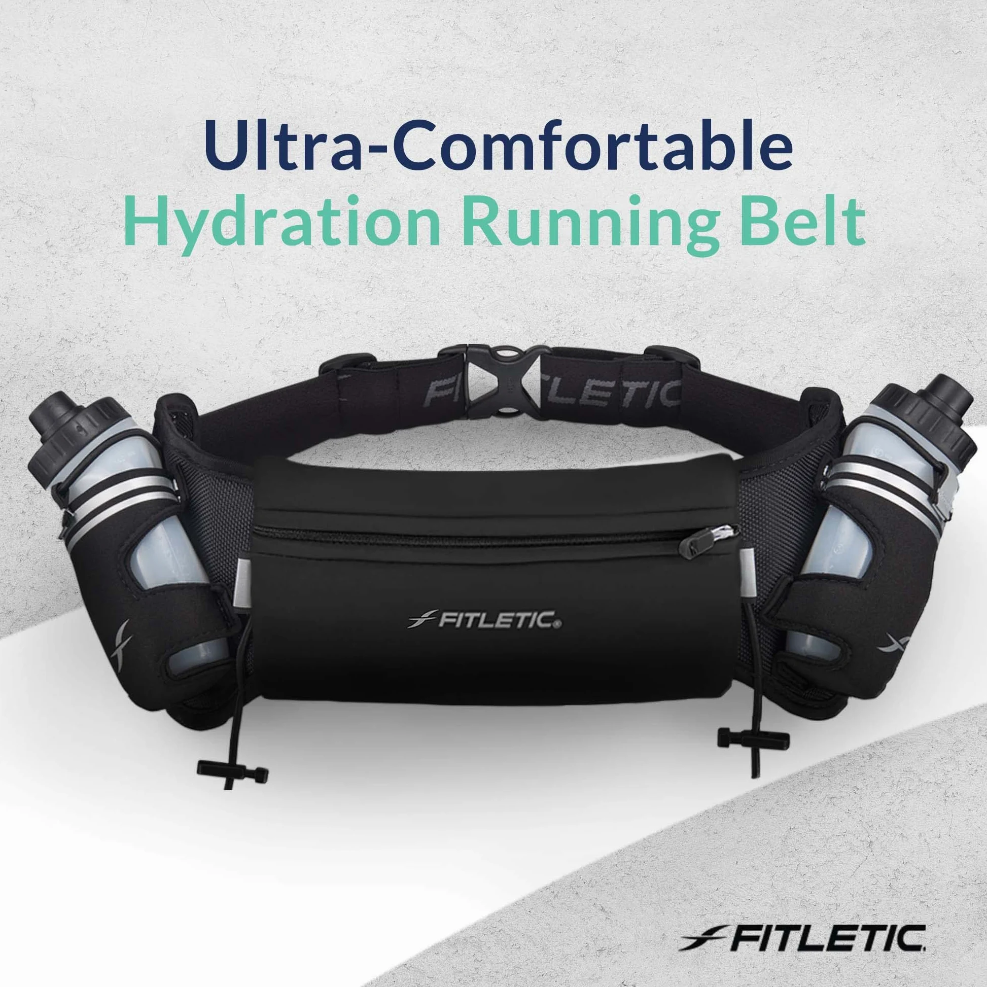 Fitletic - HD08 - Ceinture Hydratation (2 gourdes X 250ml) - Mixte
