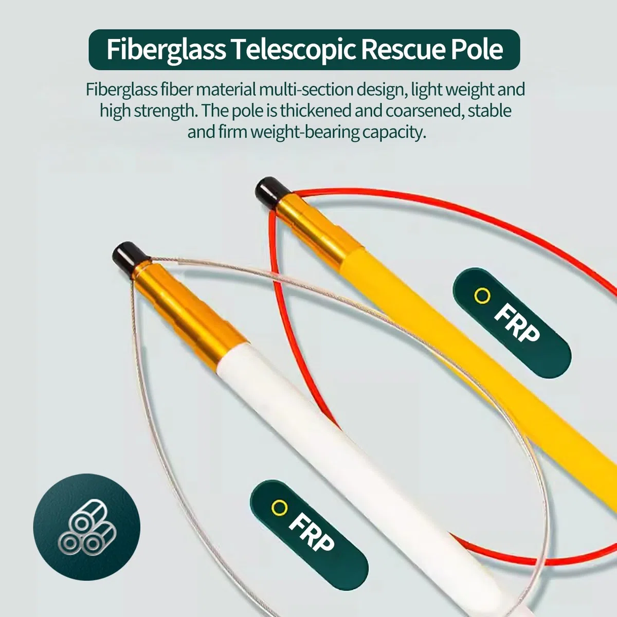 Crochet de Sécurité Secours pour Piscine Perche de piscine télescopique en fibre de verre de 4,5 m, 5,5 m, 6,5 m de long - Crochet de sécurité réglable pour piscine avec perche - Équipement de sauveta