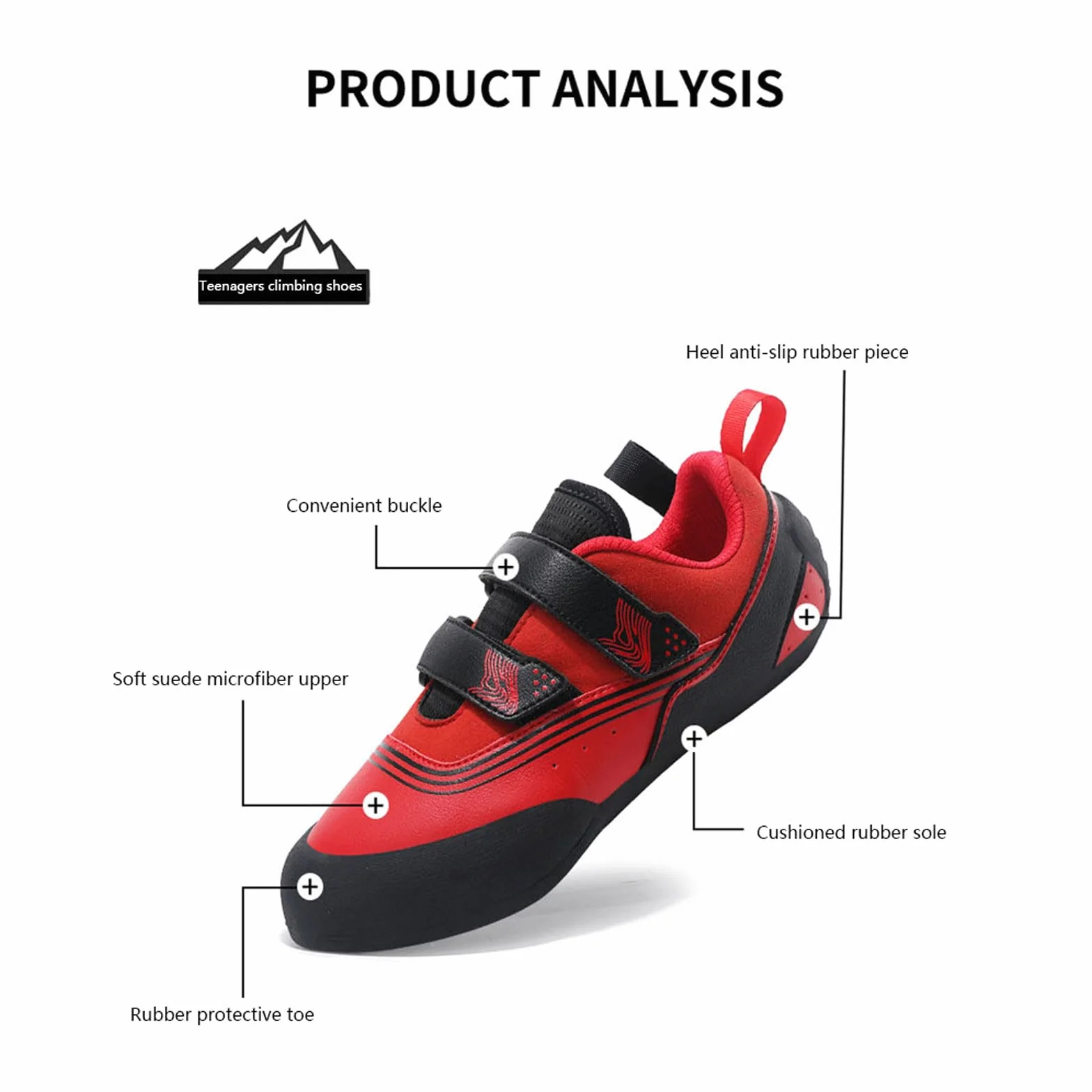 Chaussure d'escaladee,Chaussons d'escalade pour Adolescents,Chaussures d'escalade d'intérieur,Chaussures compactes,Chaussures de Sport Respirantes et antidérapantes pour Hommes Femmes