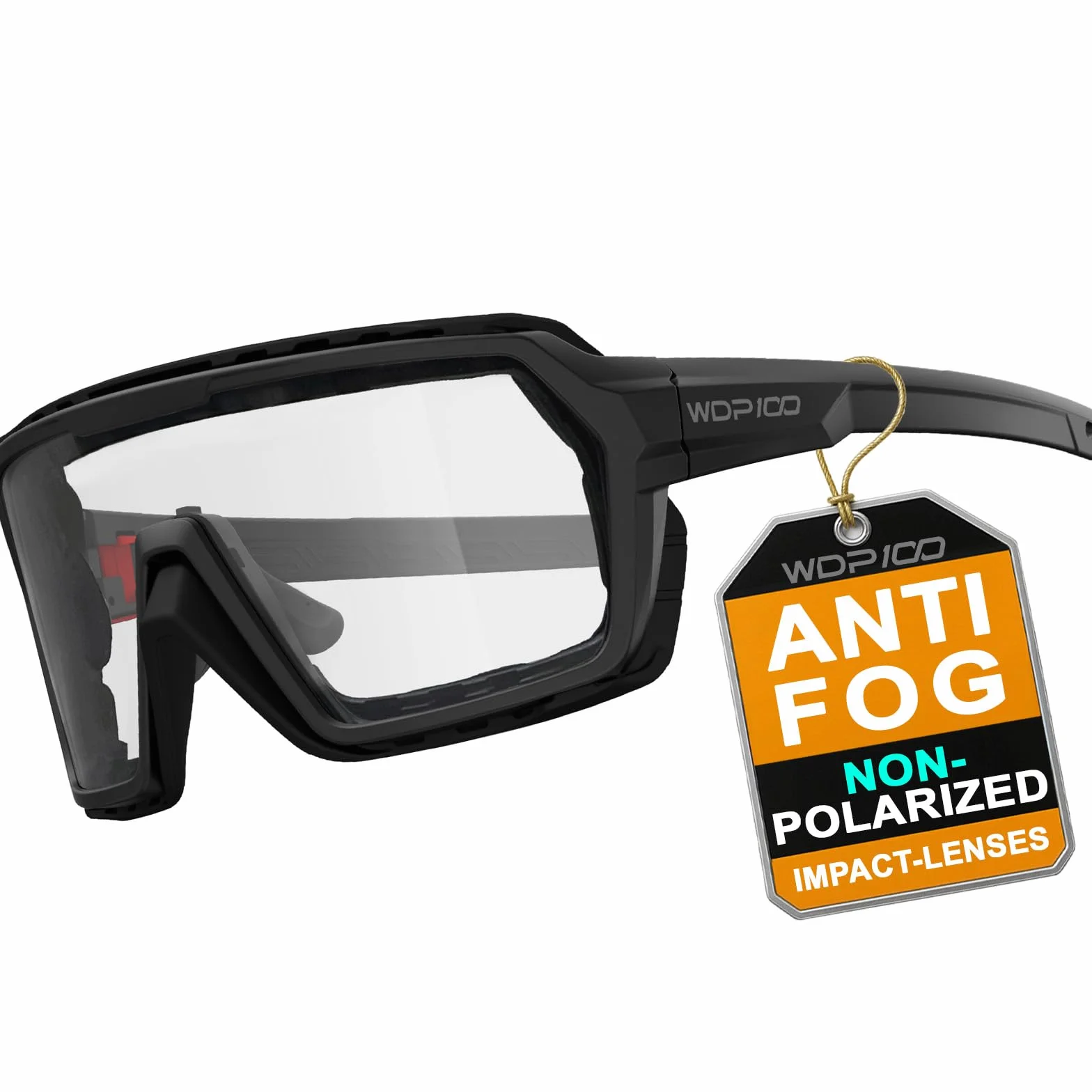 Lunettes de Moto Antibuée Verres Clairs Protection UV Coupe Vent Spoggles avec Mousse Amovible et Sangle Amovible pour Moto Scooter UTV