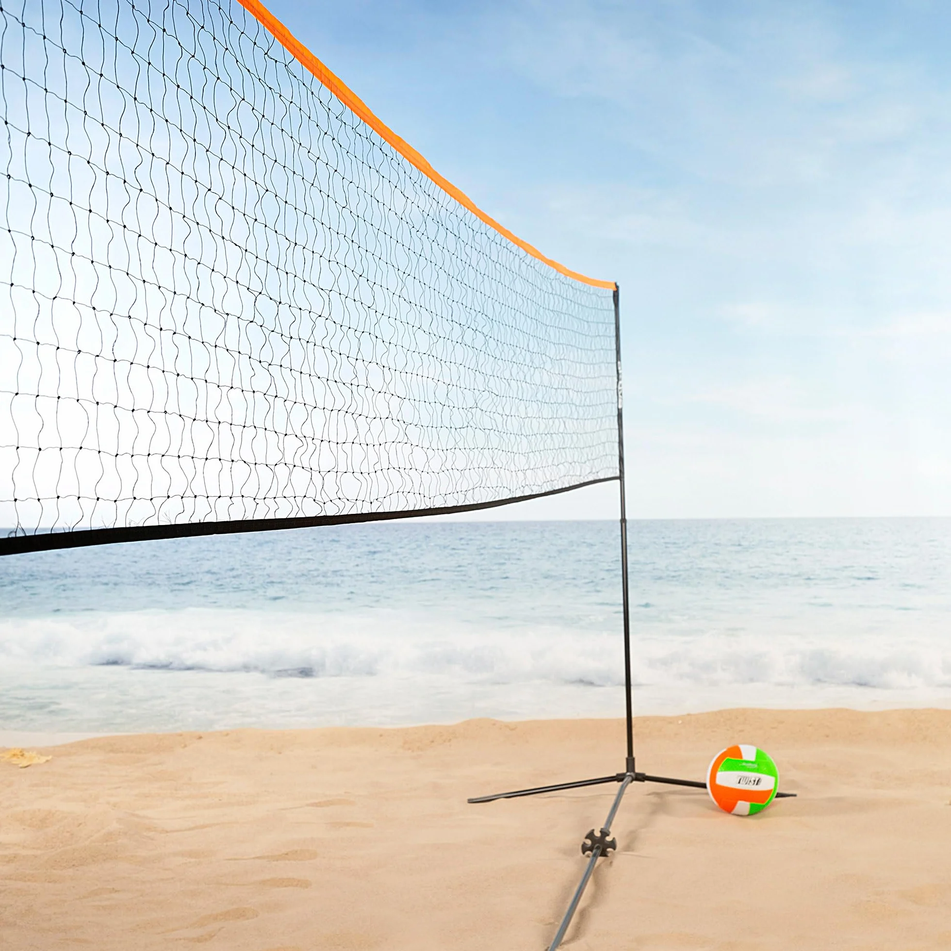 AKTIVE Filet de Volley-Ball et Badminton Réglable 505x101x157 cm avec Sac de Transport