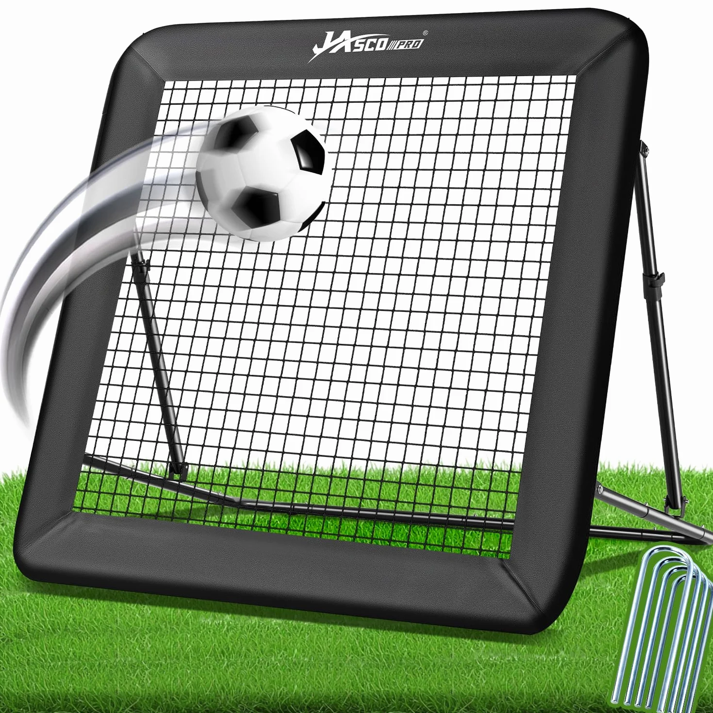 JASCOPRO Filet de Rebond de Football, Cible de Rebond de But de Football, équipement d'entraînement Portable