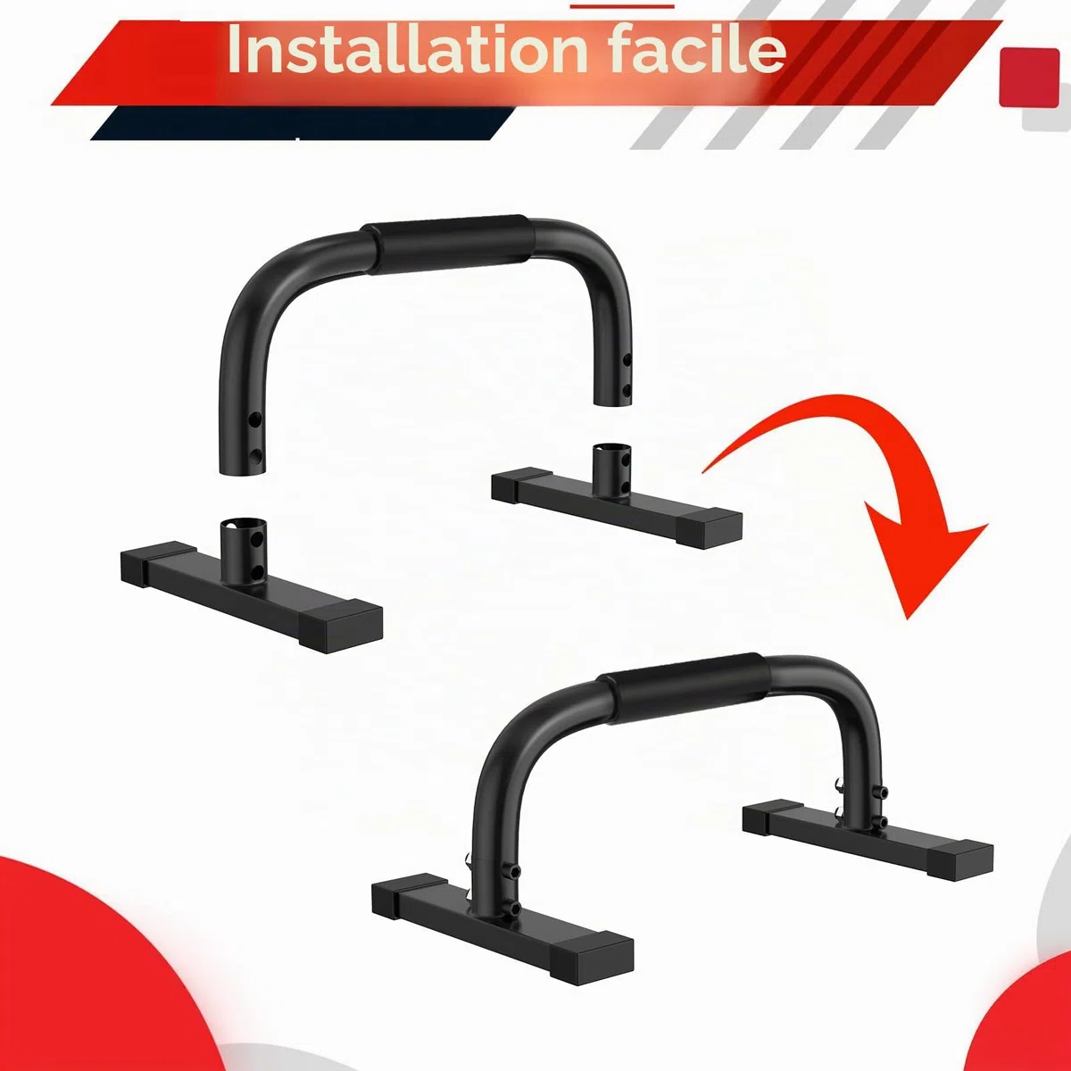 Parallettes Calisthenics, Barres de Parallettes de Gymnastique, 10.2 in High 300Kg/661lbs Weight Parallettes Push Up Bars pour L-Sit/Dip Bar/Équipement de Musculation/Exercice de Fitnes