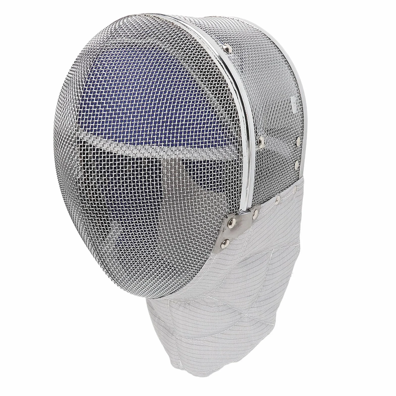 Casque d'escrime, Casque en d'acier certifié CE 350N avec Bavoir rembourré en Cuir PU, Idéal pour Les Escrimeurs Débutants et Expérimentés