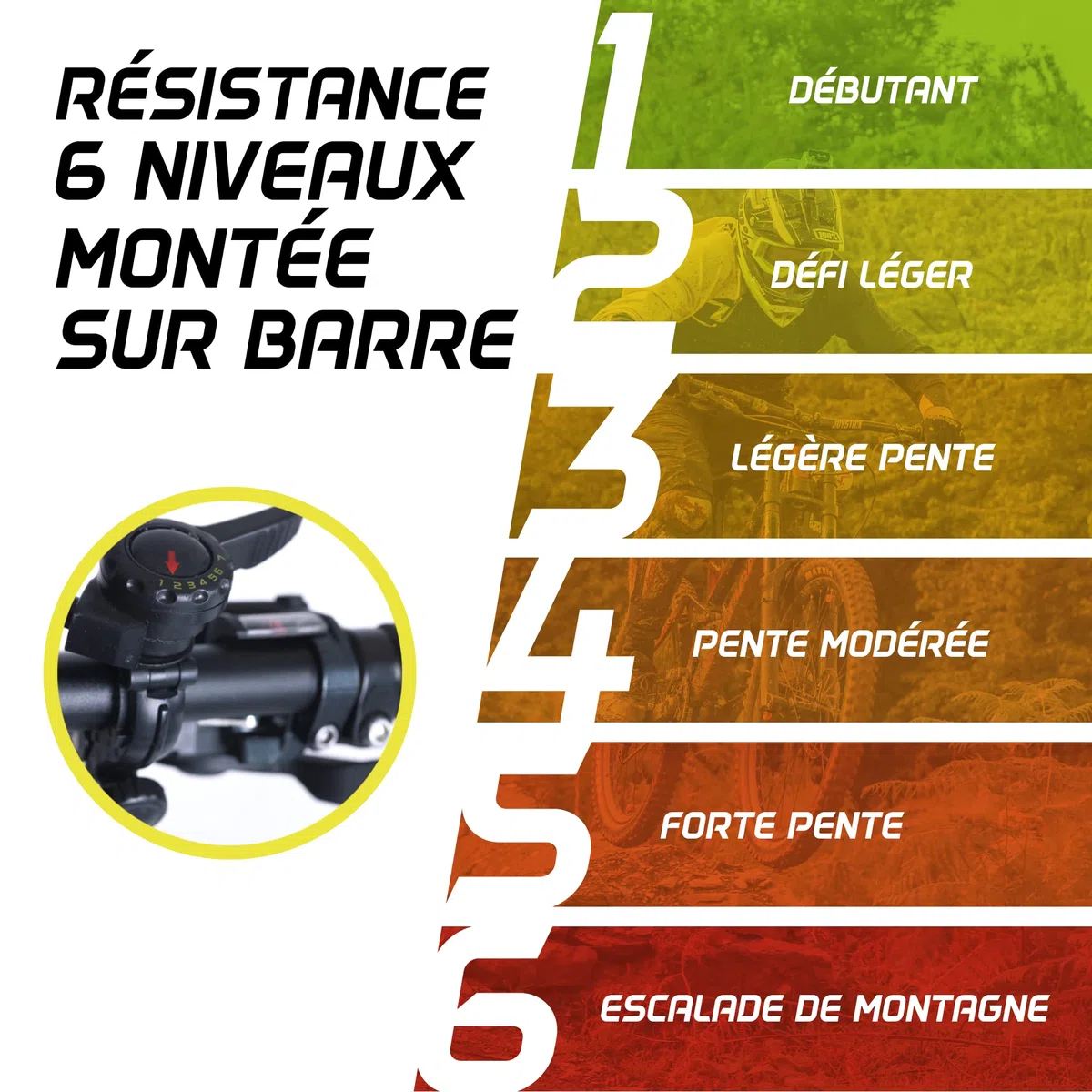 Turbo Trainer magnétique – résistance variable d'intérieur Vélo d'appartement pour route et montagne vélos
