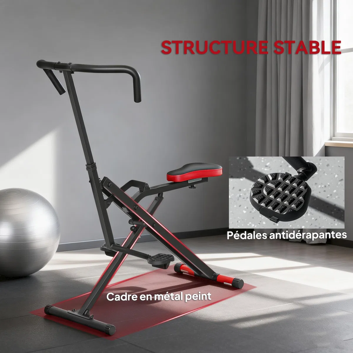 SPORTNOW Appareil d'Entraînement Abdominal, Appareil de Fitness Pliable avec Siège Réglable, Machine d'Entraînement pour Bras, Jambes, Dos, Fessiers, Installation Facile, pour Maison et Salle de Gym