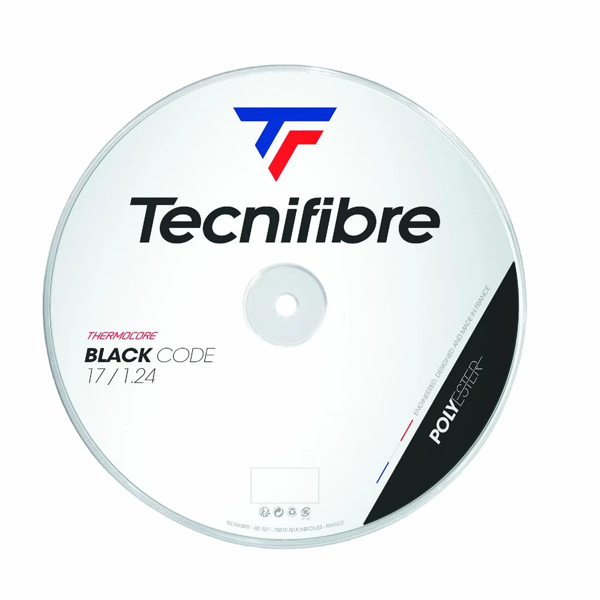 Tecnifibre Black Code 200M Tennis Bobine Cordage Monofilament Noir