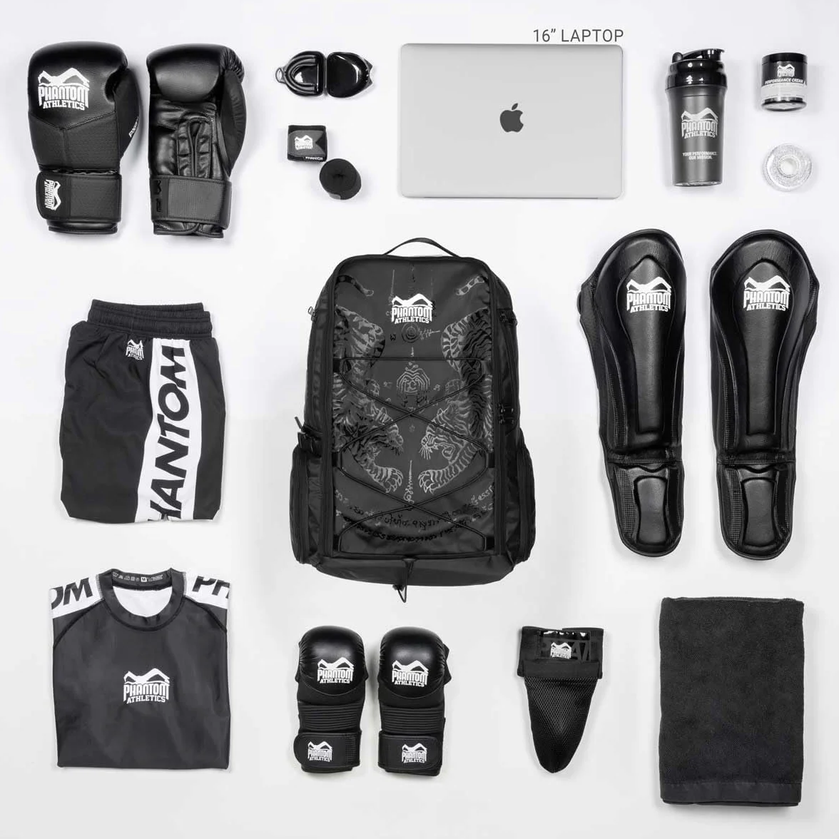 Phantom Athletics Sac à dos pour sports de combat - Entraînement MMA - Pour homme - Noir
