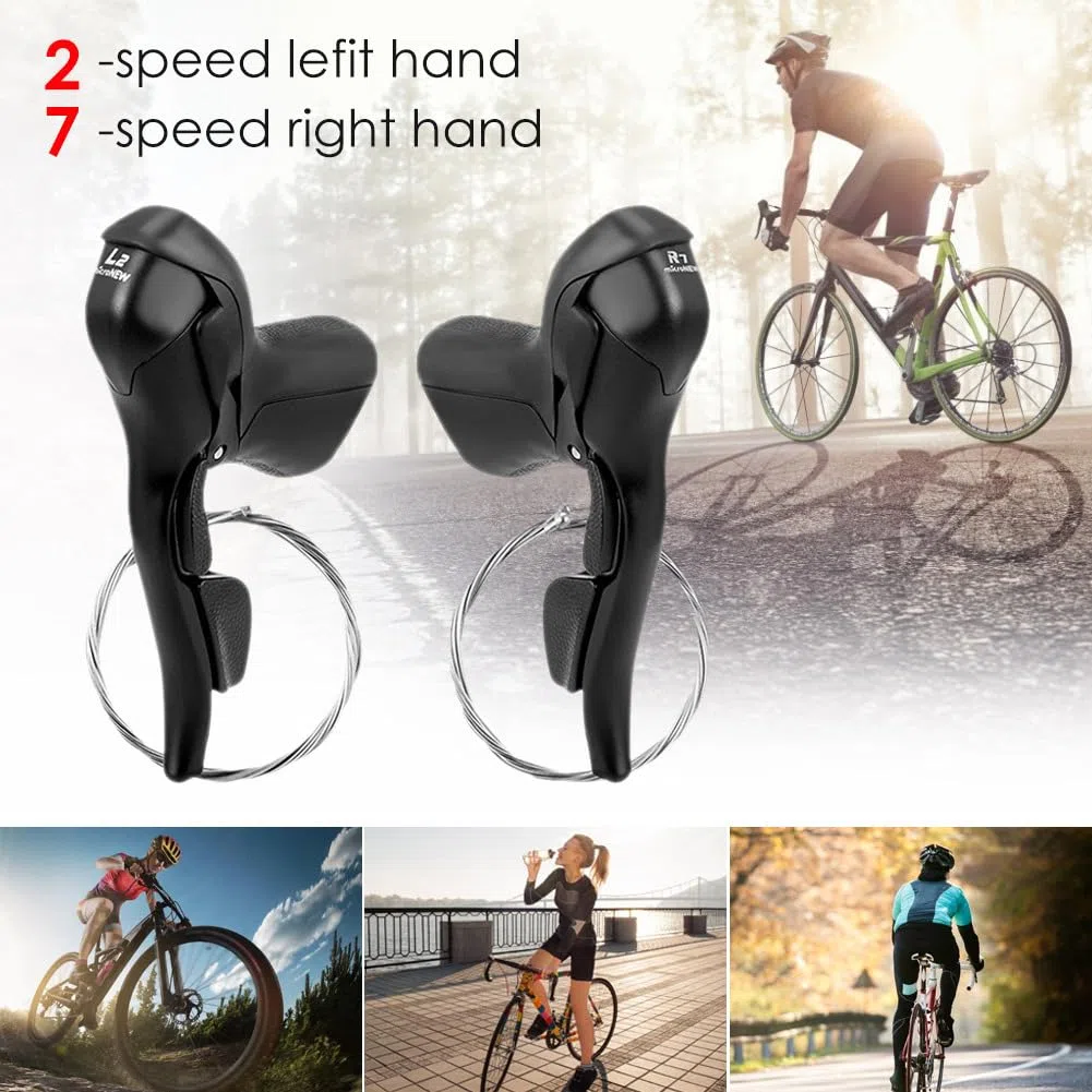Manette de vitesse vélo, Levier frein pour 2 7 8 9 10 11 vitesses, Manettes route diamètre 0,93-0,95 pouces, noyaux variable frei