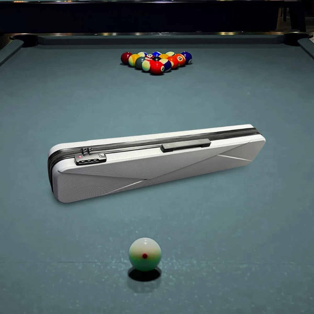 LOVIVER Étui Rigide pour Queues de Billard, Boîte de Transport pour Le Rangement et Le Transport, étui de Transport étanche pour Queues de Billard avec Bandou
