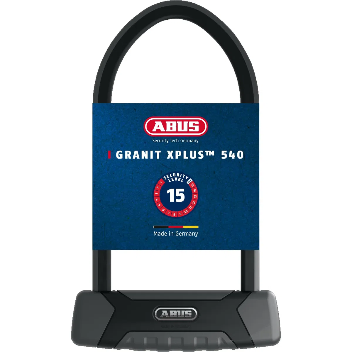 ABUS Antivol U Granit XPlus 540 + Fixation Eazy KF, Hauteur Arceau 300 mm | Antivol vélo, Niveau sécurité 15, Arceau parabolique carré 13 mm, 300 mm, Cylindre XPlus, E-Bikes