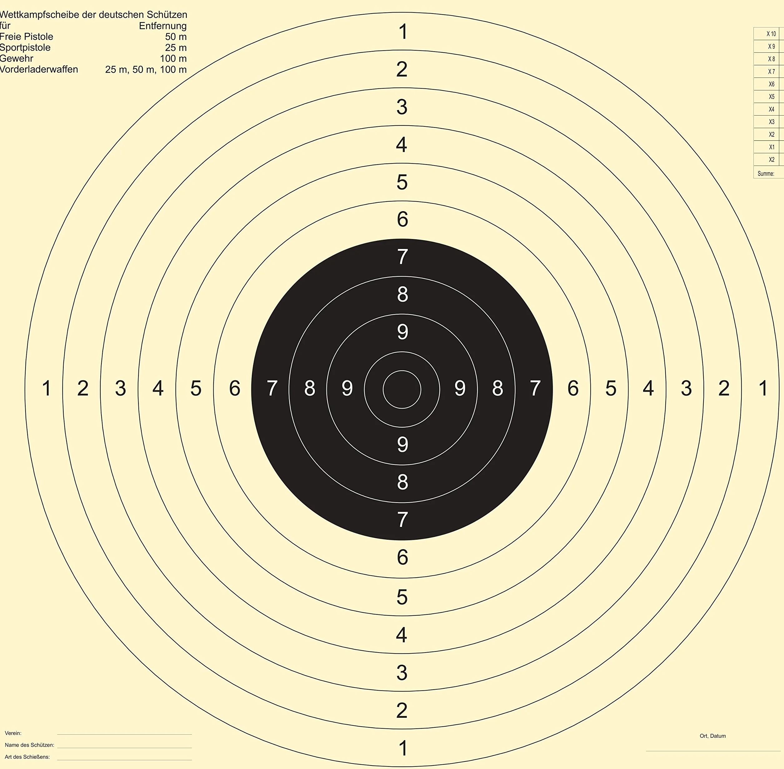 Druckteam Schleede & Partner 100 disques de Tir Sport Pistolet Précision
