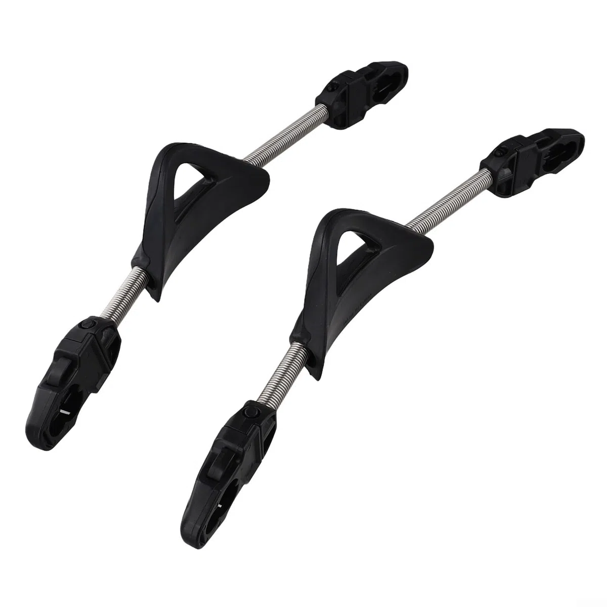 Lot de 2 sangles de plongée Bungee Straps EBS - Portables - En acier inoxydable - Résistantes à l'eau de mer - Sangles antidérapantes - Bonne résistance - Pour aileron Cressi, Mares - Noir