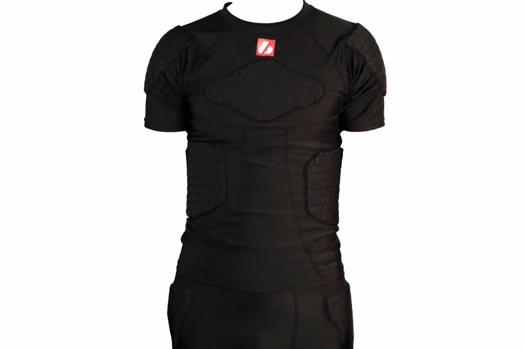 BARNETT FS-09 T-Shirt Manches Courtes de Compression, 4 pièces intégrées, Football américain (S)