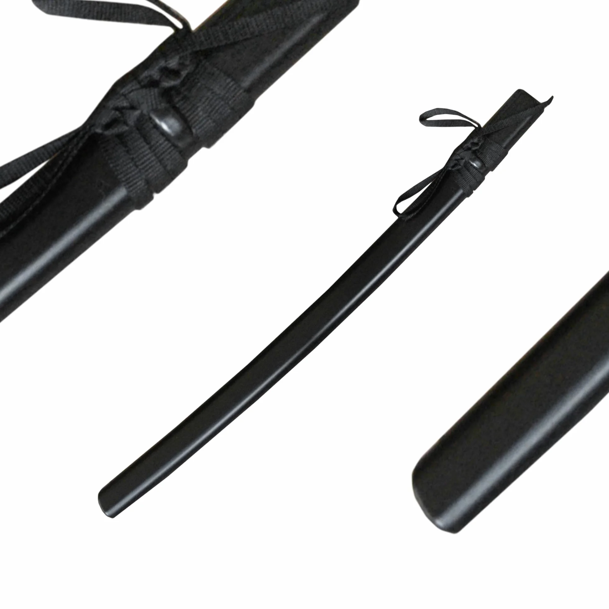 DEPICE Bokken Saya pour bokken en Bois Fin – Plastique Dur Noir, avec Ruban, Compatible avec nos bokken chêne Rouge, chêne Blanc et Bois de Cerisier, Iaido Aikido