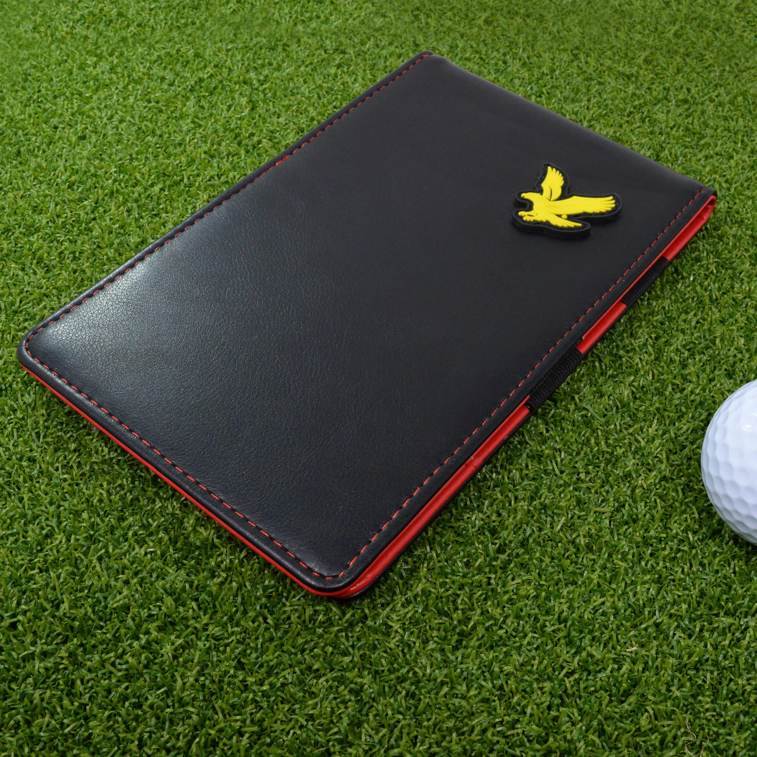 Lyle & Scott Unisex Golf Yardage Book Holder, Black