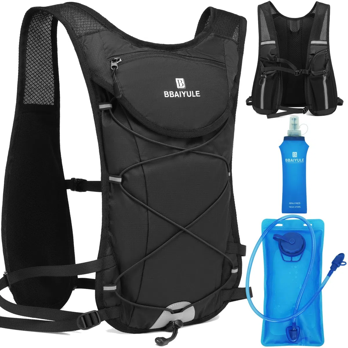 Sac à dos d'hydratation avec poche d'hydratation | Gilet de course pour homme et femme | Sac à dos de course à dos d'hydratation | Sac à dos de vélo, jogging, trail running