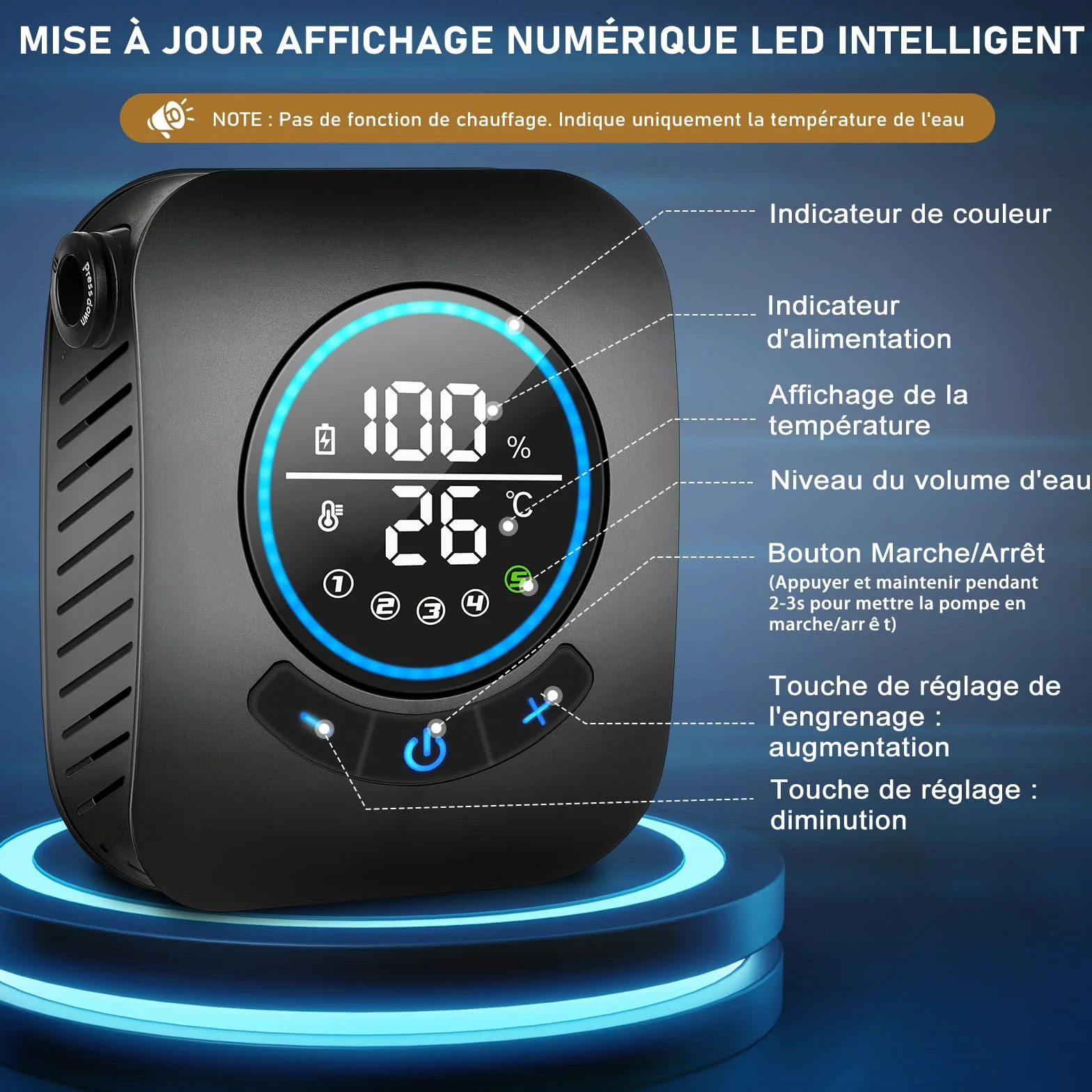 Spopal Douche Camping,Douche Portable,Kit Douche de Camping,Pompe de Douche Électrique Rechargeable,avec Afficheur Intelligent et Pomme de Douche 4 Modes pour Extérieure,Camping,Animaux