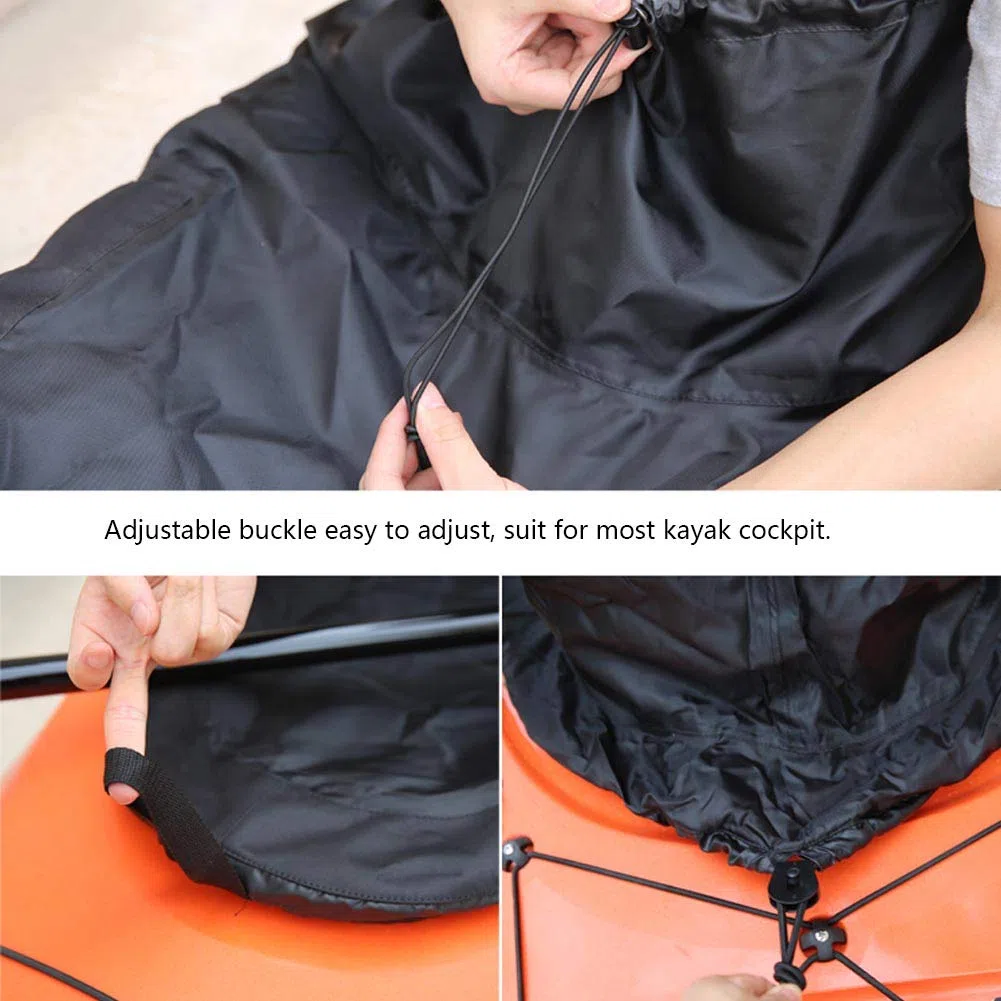 Alomejor Jupe de pulvérisation de Kayak Jupe de pulvérisation de Kayak en Nylon réglable, Couverture imperméable, Accessoire de Sports Nautiques