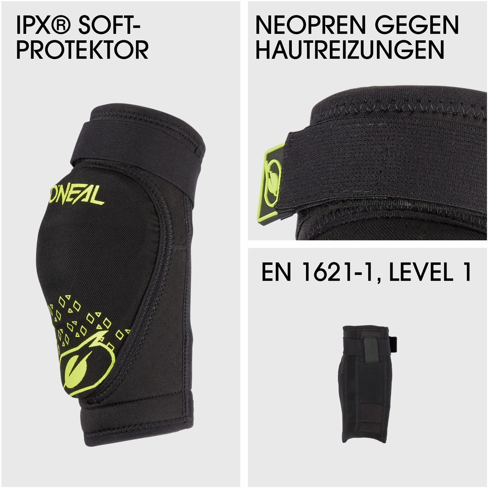 O'NEAL Dirt Youth Elbow Guard V.23 Black/Neon Yellow
