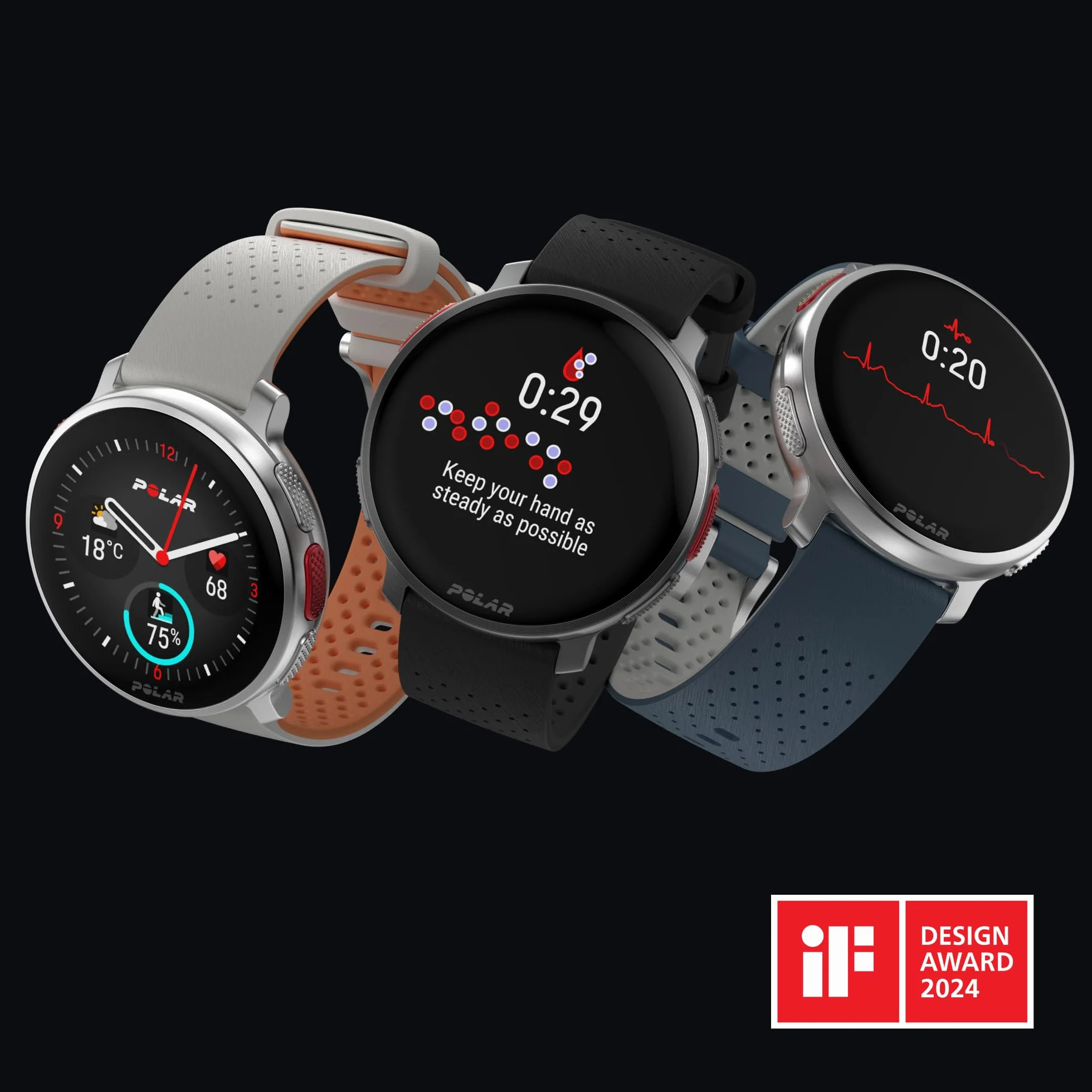 Polar Vantage V3, Montre Sport avec GPS, Cardiofréquencemètre de Pointe, Autonomie prolongée, Montre connectée Hommes et Femmes, Cartes Hors Ligne, Montre Running, Montre Triathlon
