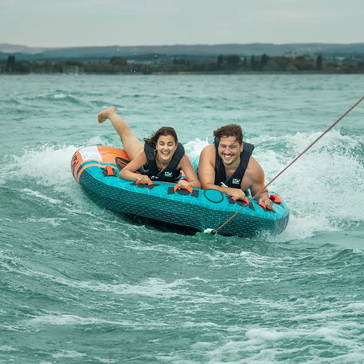 Mesle Bouée Tractée Gravity 2-3 Personnes, Gonflable Bouée Bateau & Jet Ski Nautique