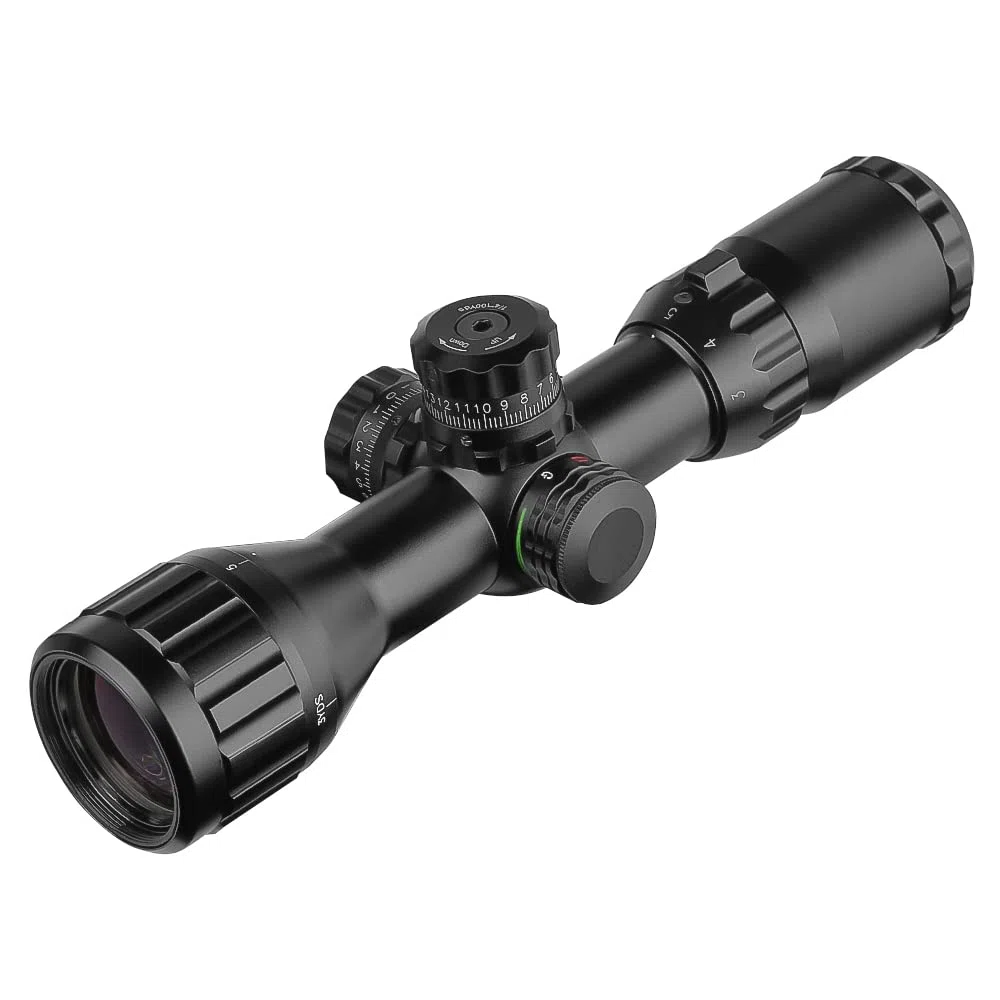 Lunette de visée SPINA OPTICS 3-9X32, AO, RGB Mil-Dot, Anneaux QD, Noir