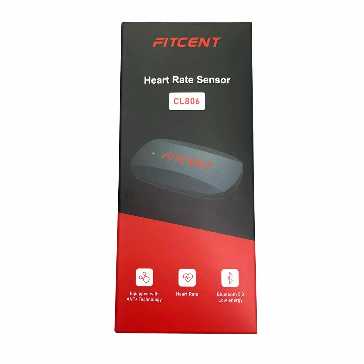 FITCENT Moniteur de Fréquence Cardiaque Bluetooth Ant+, Ceinture Cardiofréquencemètre Waterproof avec Ceinture Pectoral Compatible avec Garmin Wahoo Polar