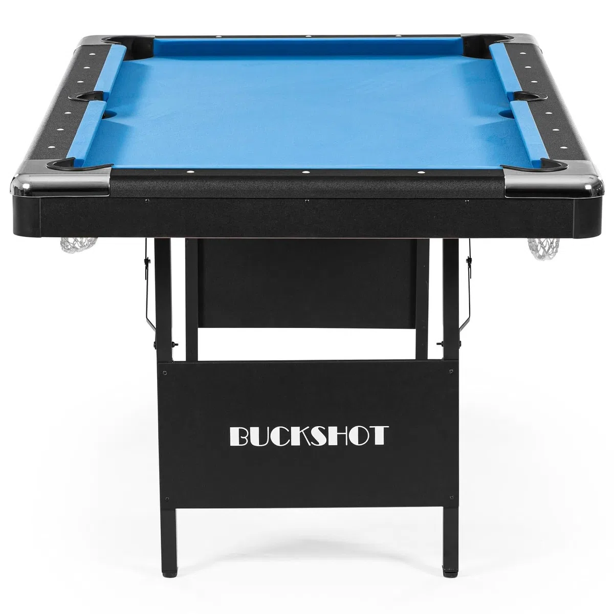 Table de Billard - 6ft (193x109x81cm) - Buckshot Atlanta - Pliable - avec Accessoires - Vec Pieds pliants en métal - Bleu