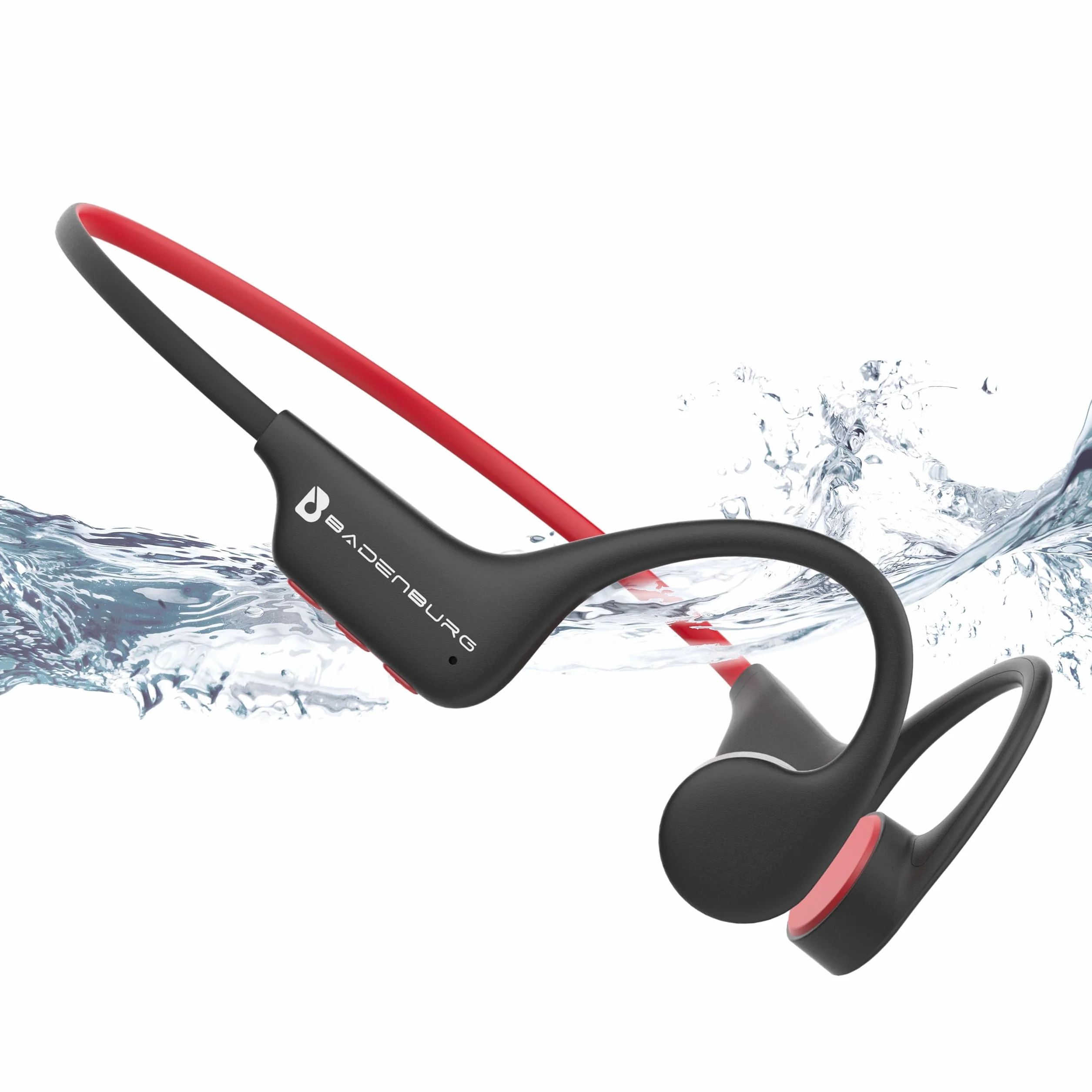 Casque de Natation sans Fil Bluetooth 5.3 IP68 32 Go MP3 Noir
