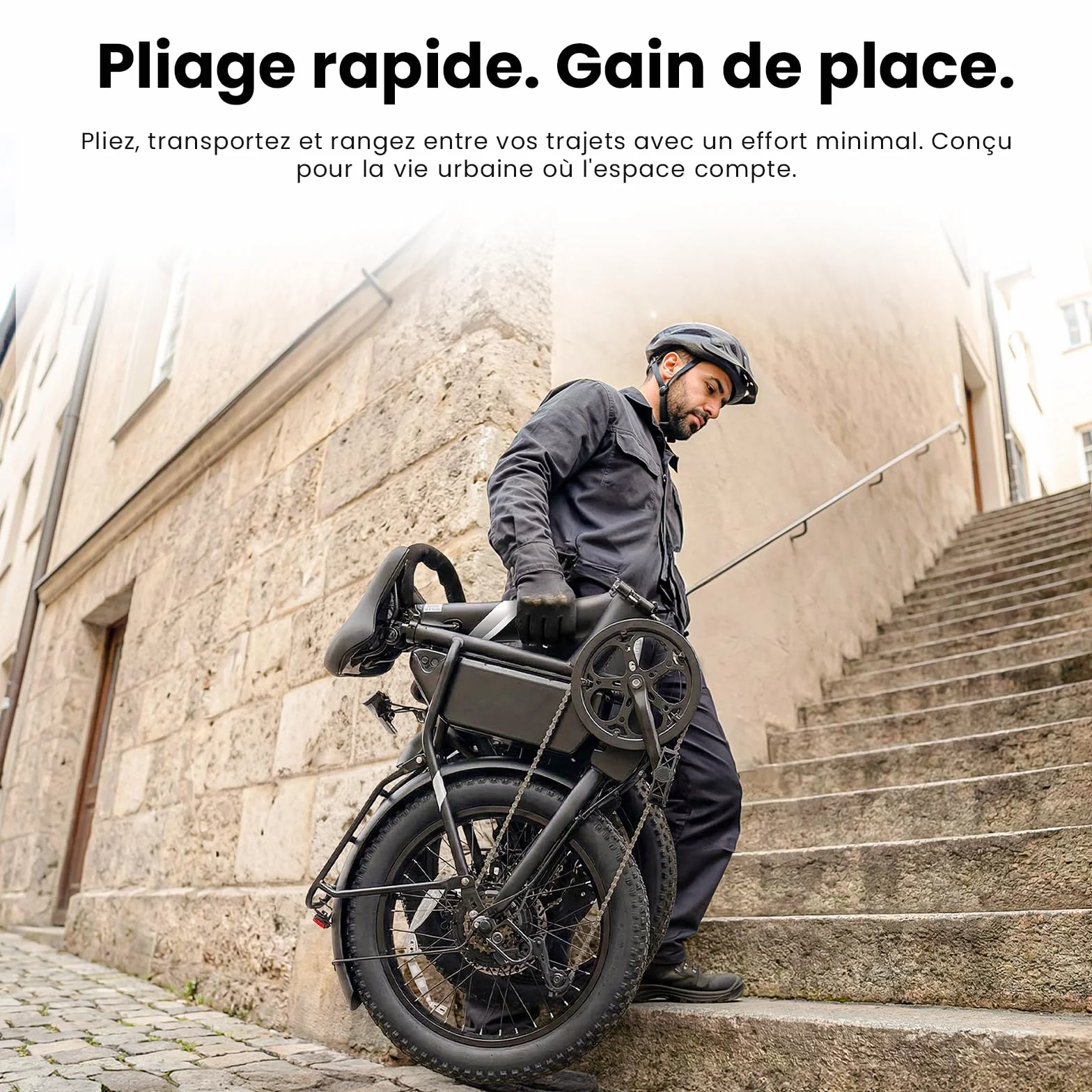 Touroll S3/S3 Pro Vélo Électrique Fat Bike Pliable, Pneus 20"x3.0" Tout Terrain, Grande Autonomie 195KM/ 65KM, 7 Vitesses, VTC E-Bike pour Adulte, Idéal pour Les Longs trajets et Les Voyages