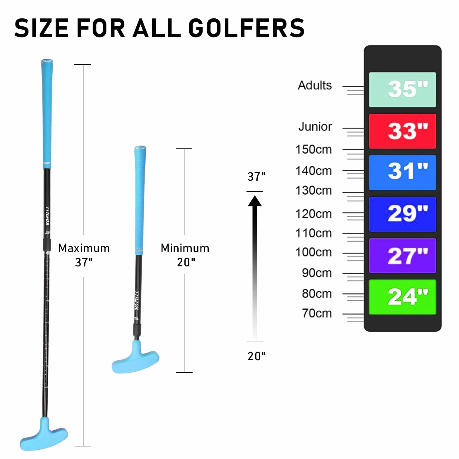 Crestgolf Mini Putter de Golf, Putter en Caoutchouc Bidirectionnel, Putter de Golf en Caoutchouc. Pack de 2/6 Putter de Golf pour Droitiers ou Gauchers
