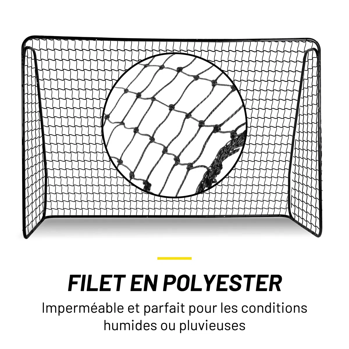 Dunlop Fußballtor - 240 x 160 x 85 cm - Metall - Fußballtrainingszubehör für Alle Altersgruppen - Einfache Montage - Schwarz/Rot