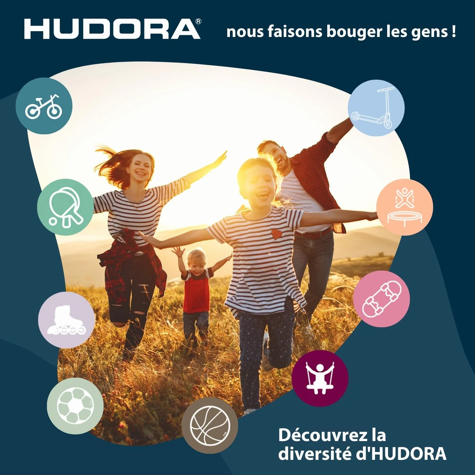 HUDORA Rampe de Skate - Set de 3/5 rampes de Skateboard pour la Cour & Le Jardin - Mini Rampe Polyvalente en Plastique pour Enfants & Ados jusqu'à 60/80kg - Equipement de Skatepark pour chez soi